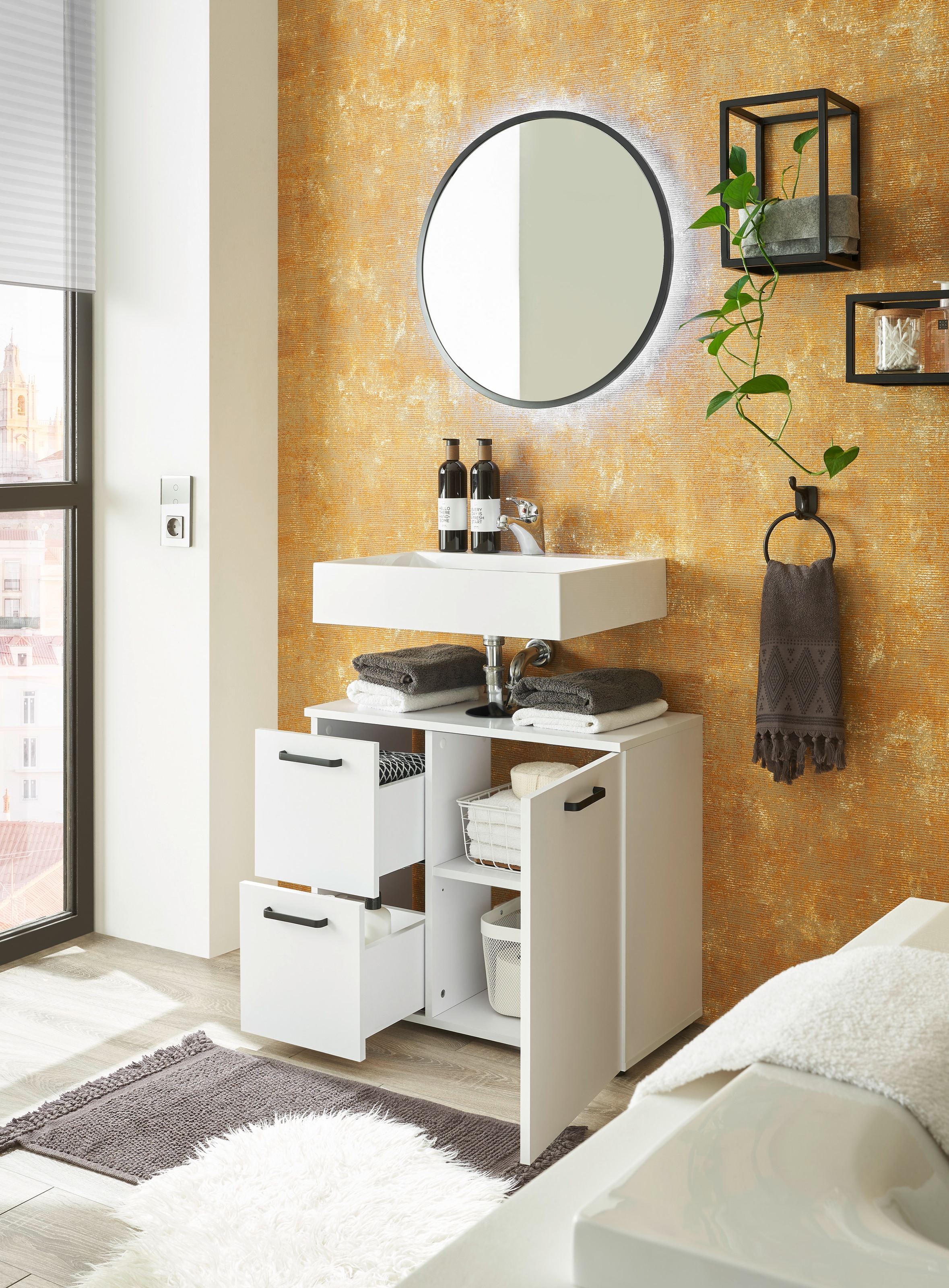 BASIC by Balculina Waschbeckenunterschrank »Vanice, Badezimmerschrank B/H/T 70x60x35cm« 1 Stk. tlg. Breite 70cm, Softclose, FSC-Mix 70%,Made in Europa