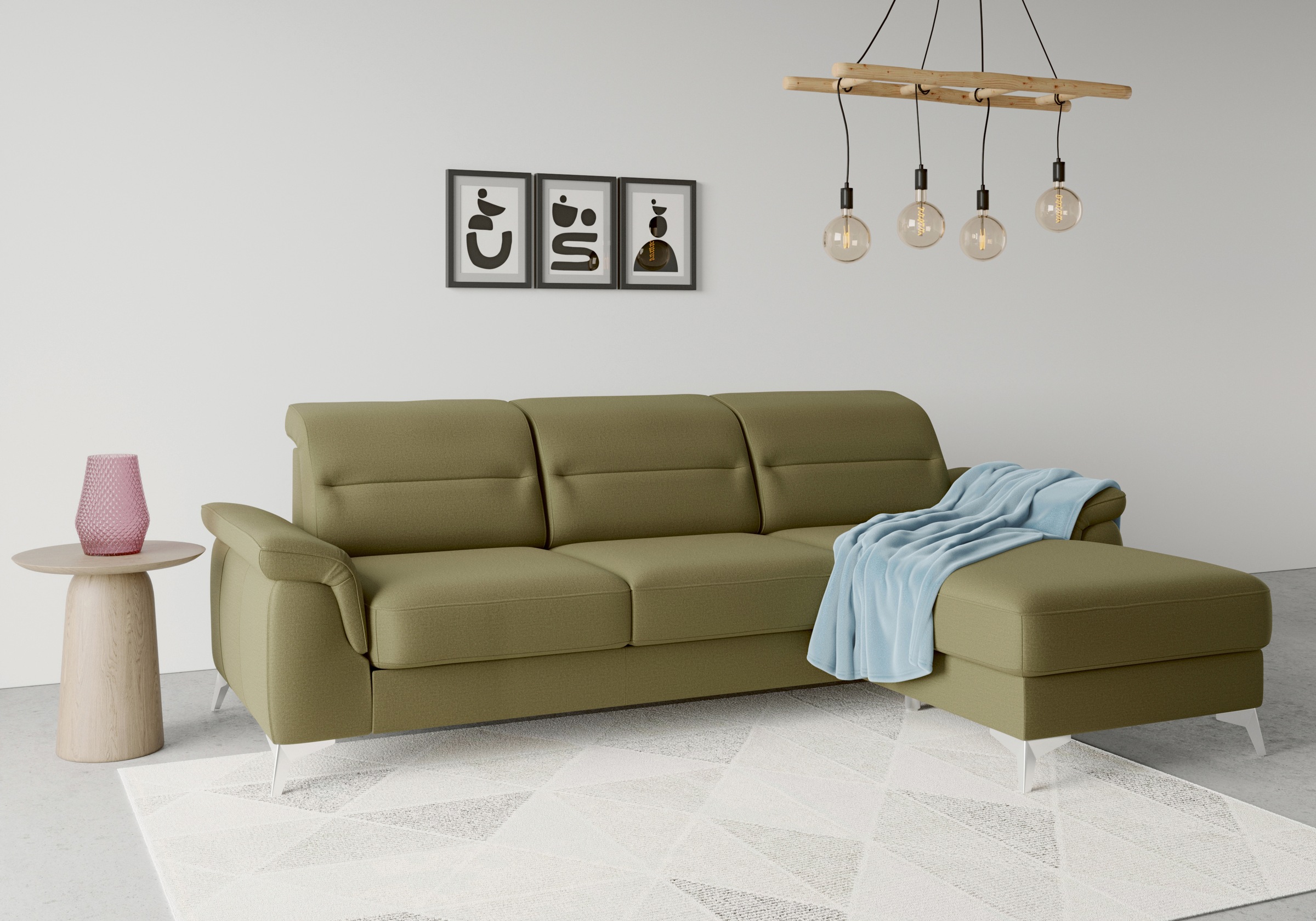sit&more Ecksofa »Sinatra L-Form« mit Recamiere, optinal mit Kopfteilverste günstig online kaufen