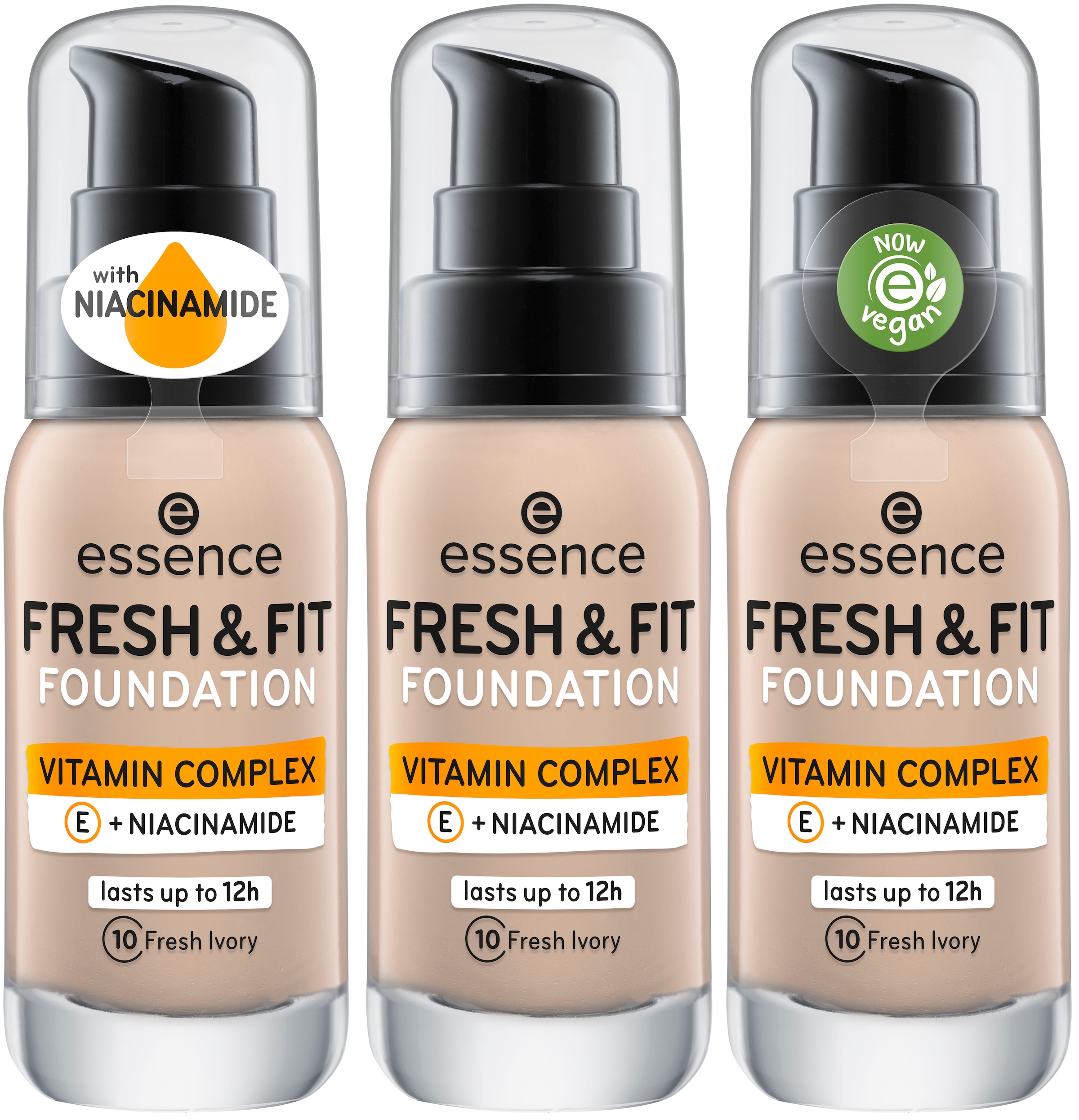 Foundation »FRESH & FIT FOUNDATION«, (Set, 3 tlg.)