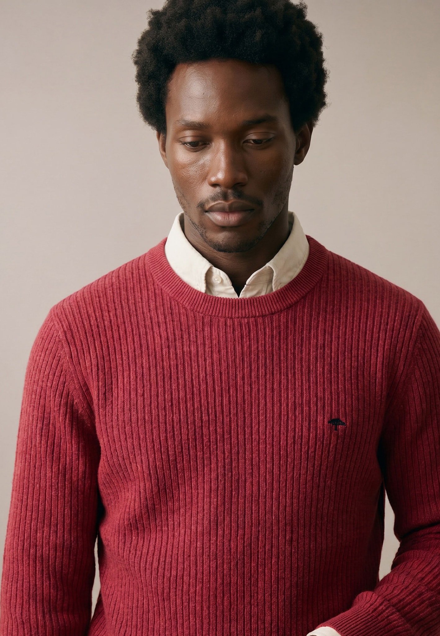 FYNCH-HATTON Strickpullover mit Logo-Stickerei
