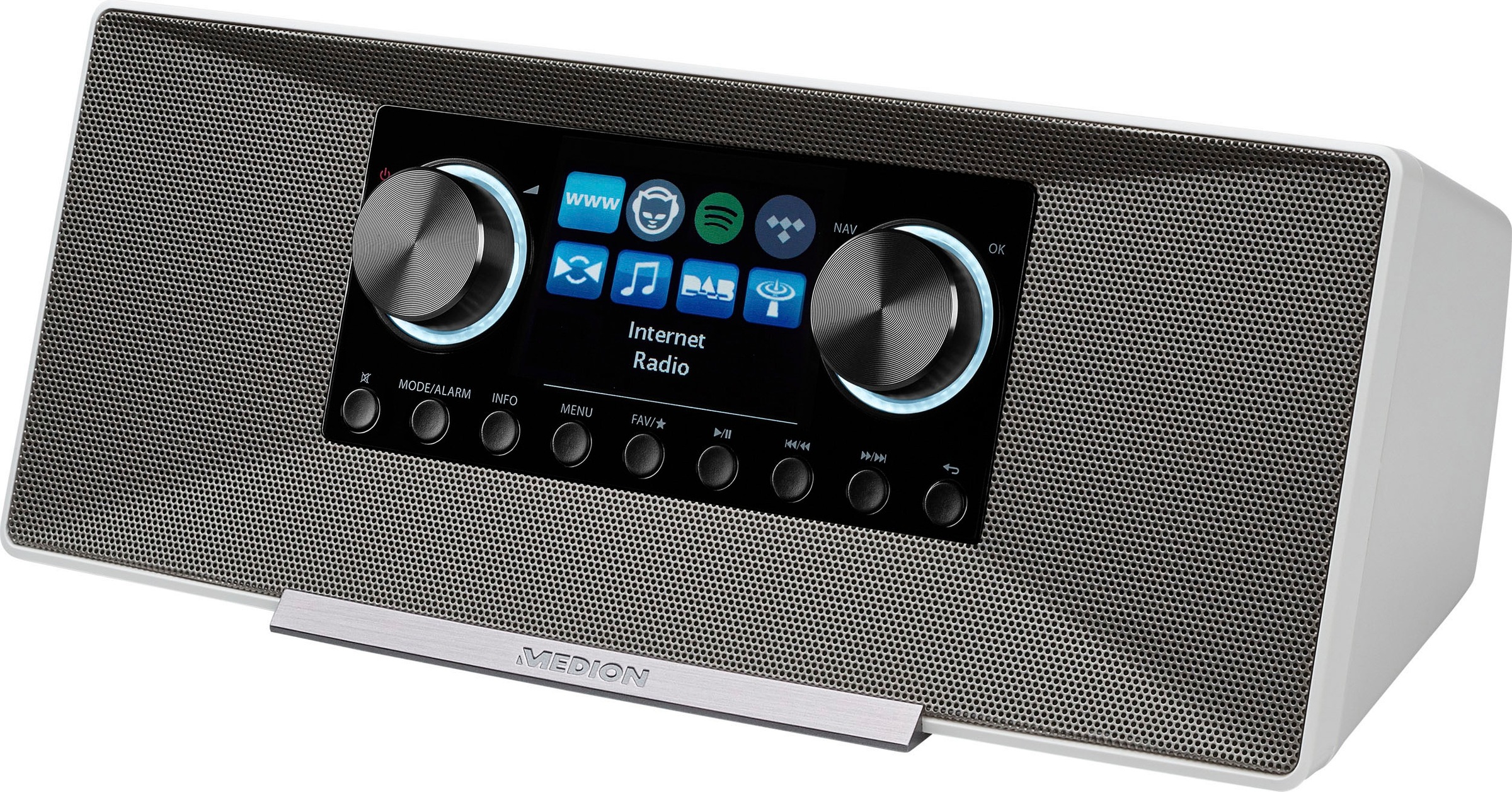Medion® Internet-Radio »P85289«, (LAN (Ethernet)-WLAN Digitalradio (DAB+)-UKW mit RDS-Automatische Senderverfolgung-Internetradio 12 W)