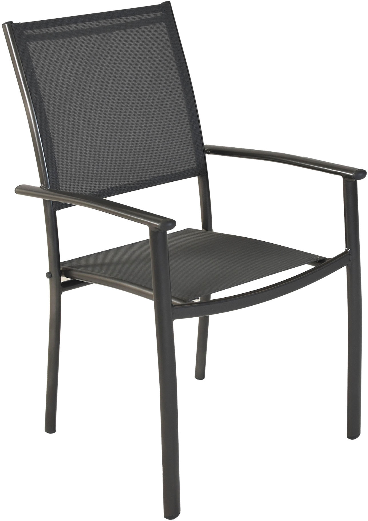 MERXX Garten-Essgruppe »»Milano««, (Set, 5 tlg.), Sessel stapelbar, graue Glasplatte