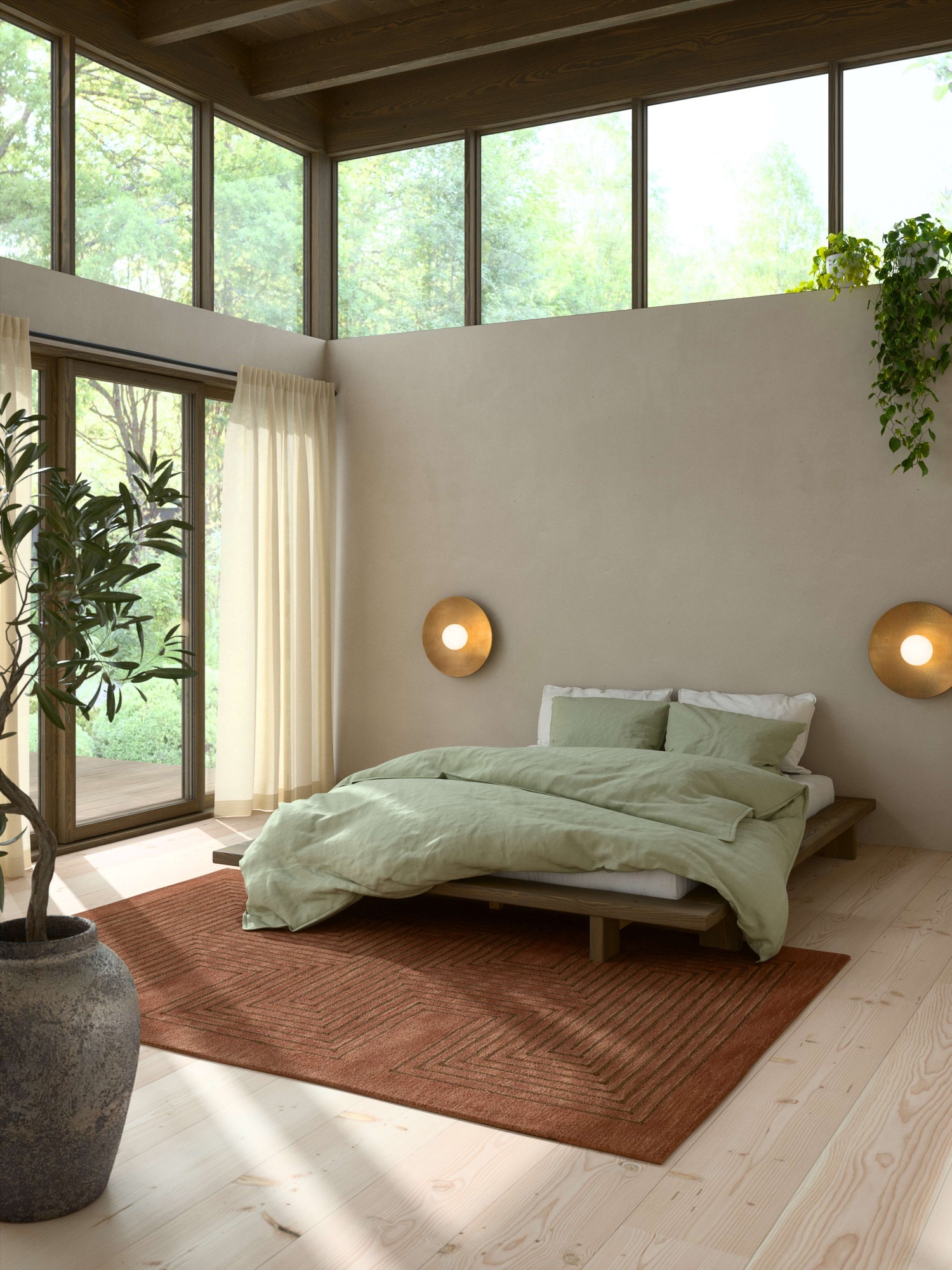 Karup Design Bettgestell »JAPAN BED Bodenbett, Holzrahmen, Futonbett, Jugendbett, Holzbett«, Massivholzbett mit Lattenrost, Kiefer massiv, Bett ohne Kopfteil