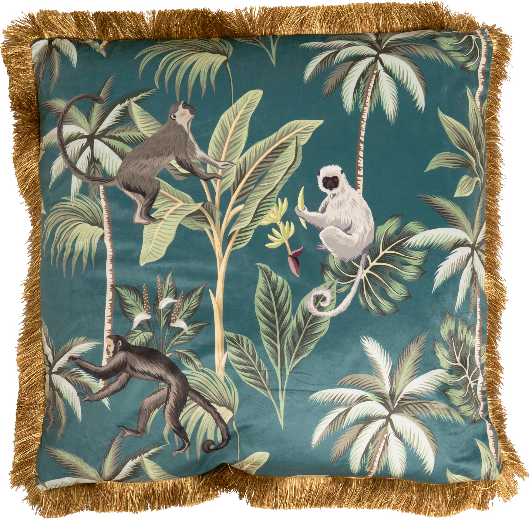 Kare Design Dekokissen »Jungle Fever, Kissenhülle mit Füllung, 55x55 cm« stützt Kopf und Nacken angenehm und sorgt für erholsamen Schlaf