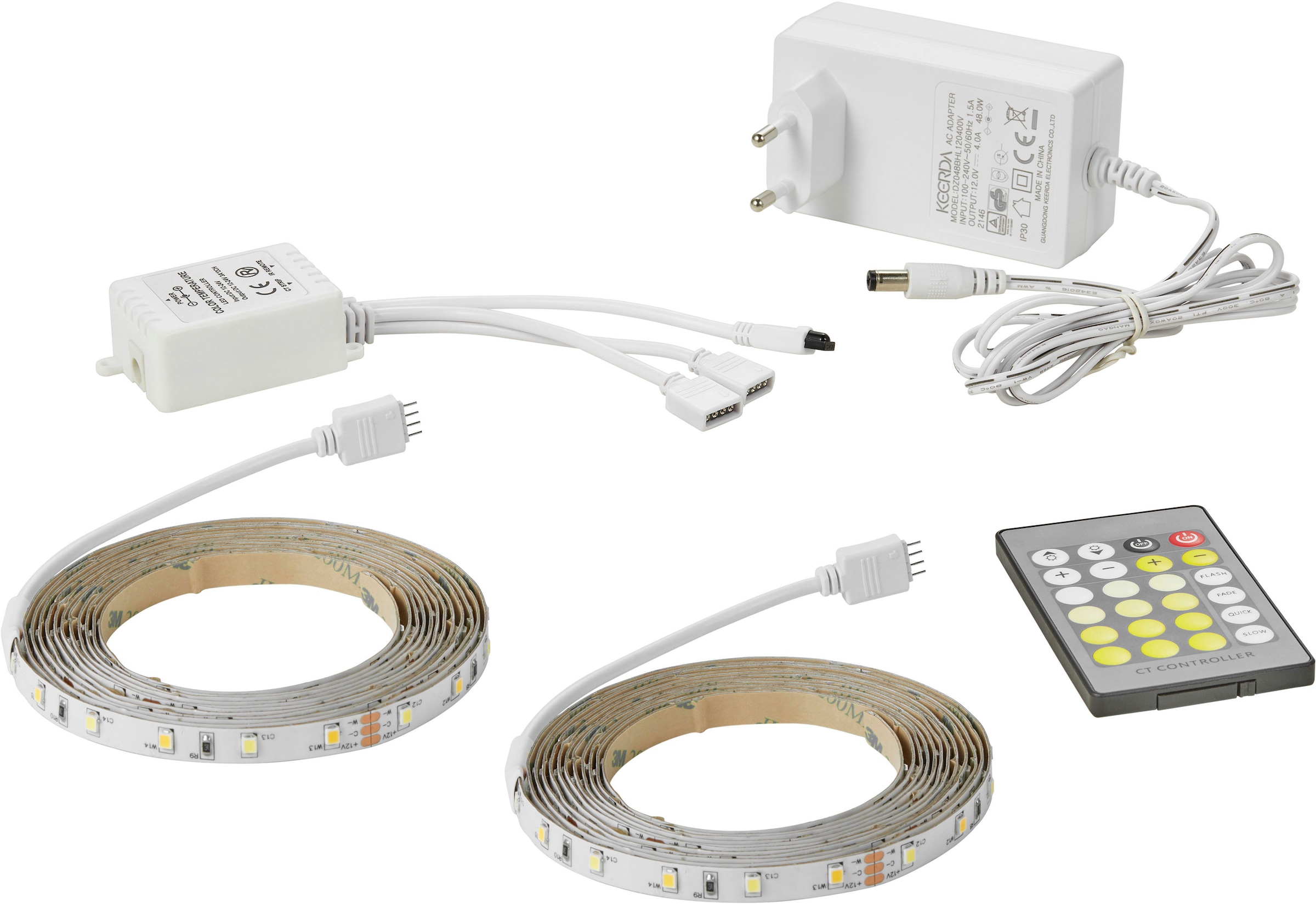 LED Stripe »Ledstrip«, Einstellbares und dimmbares weißes Licht, inkl. Fernbedienung