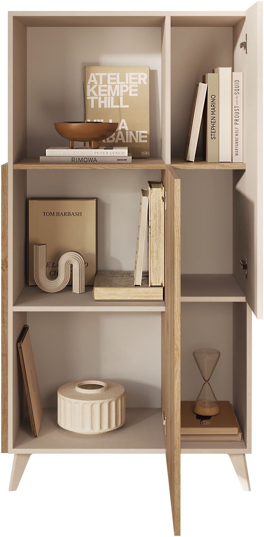 INOSIGN Highboard »Monaco Höhe 154 cm, Kommode mit 2 Türen«, Soft/Self Closing