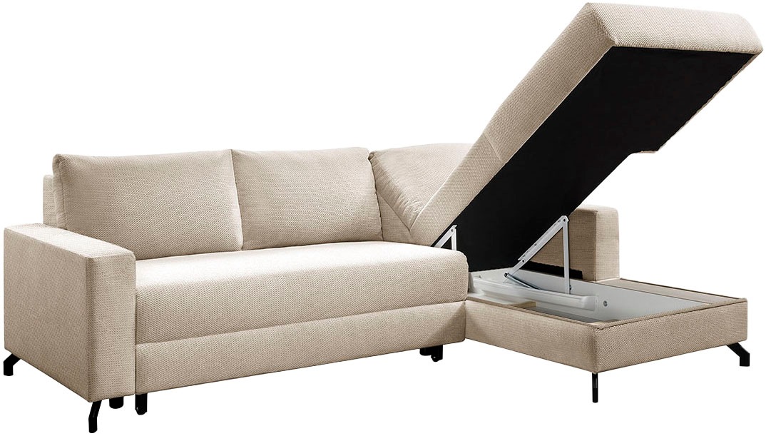 exxpo - sofa fashion Ecksofa, wahlweise mit Bettfunktion, Bettkasten