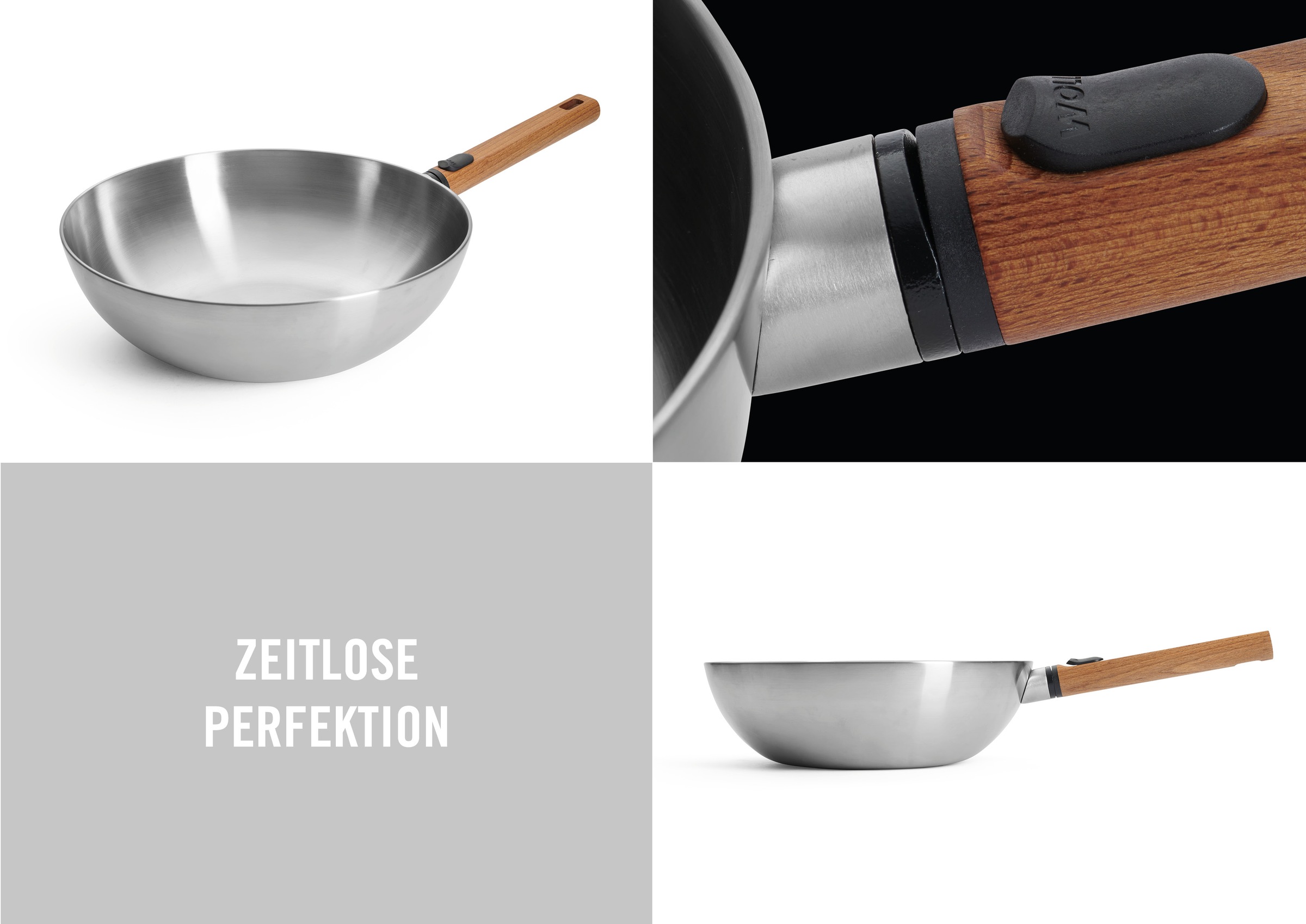 WOLL Wok »Logic Steel« Edelstahl 18/10 1 Stk. tlg. 5-Schicht-Aufbau günstig online kaufen