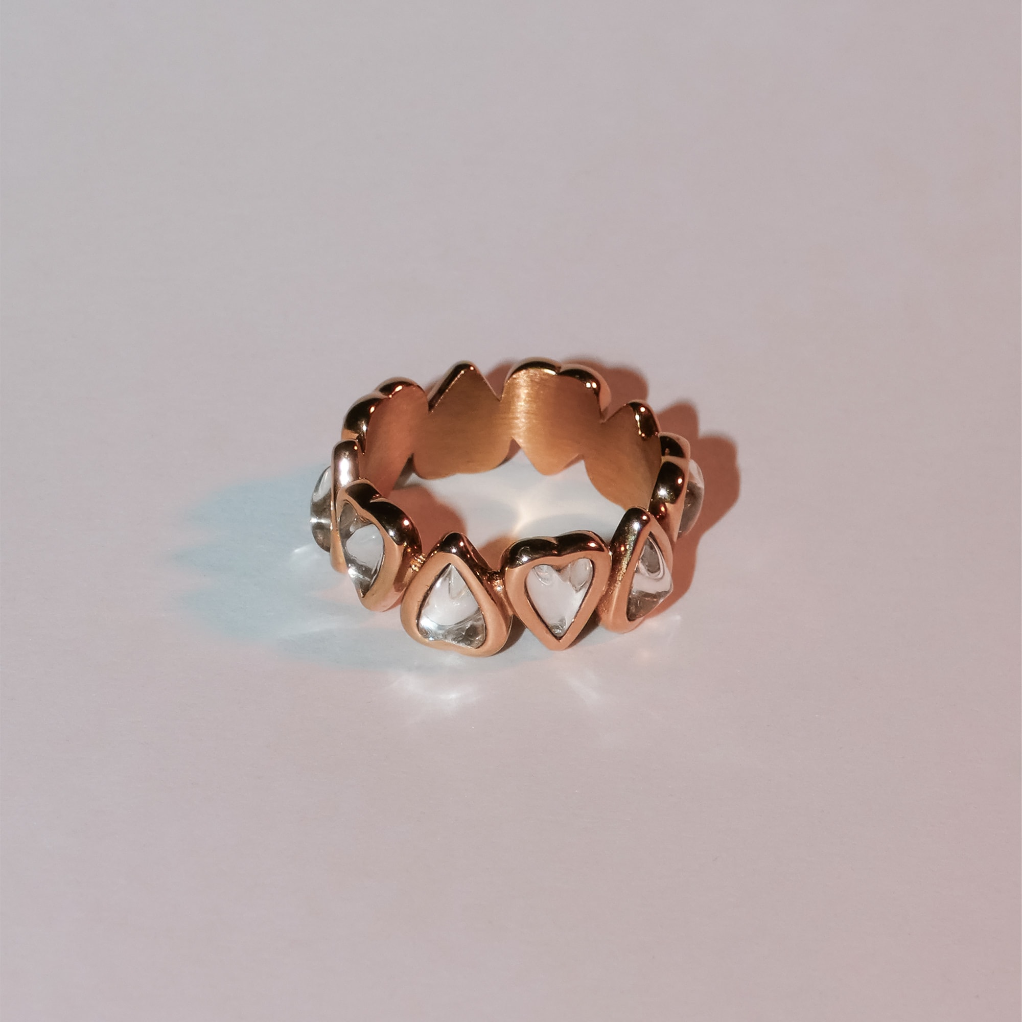 Liebeskind Berlin Fingerring »Glass Heart, Herz« mit Glasstein