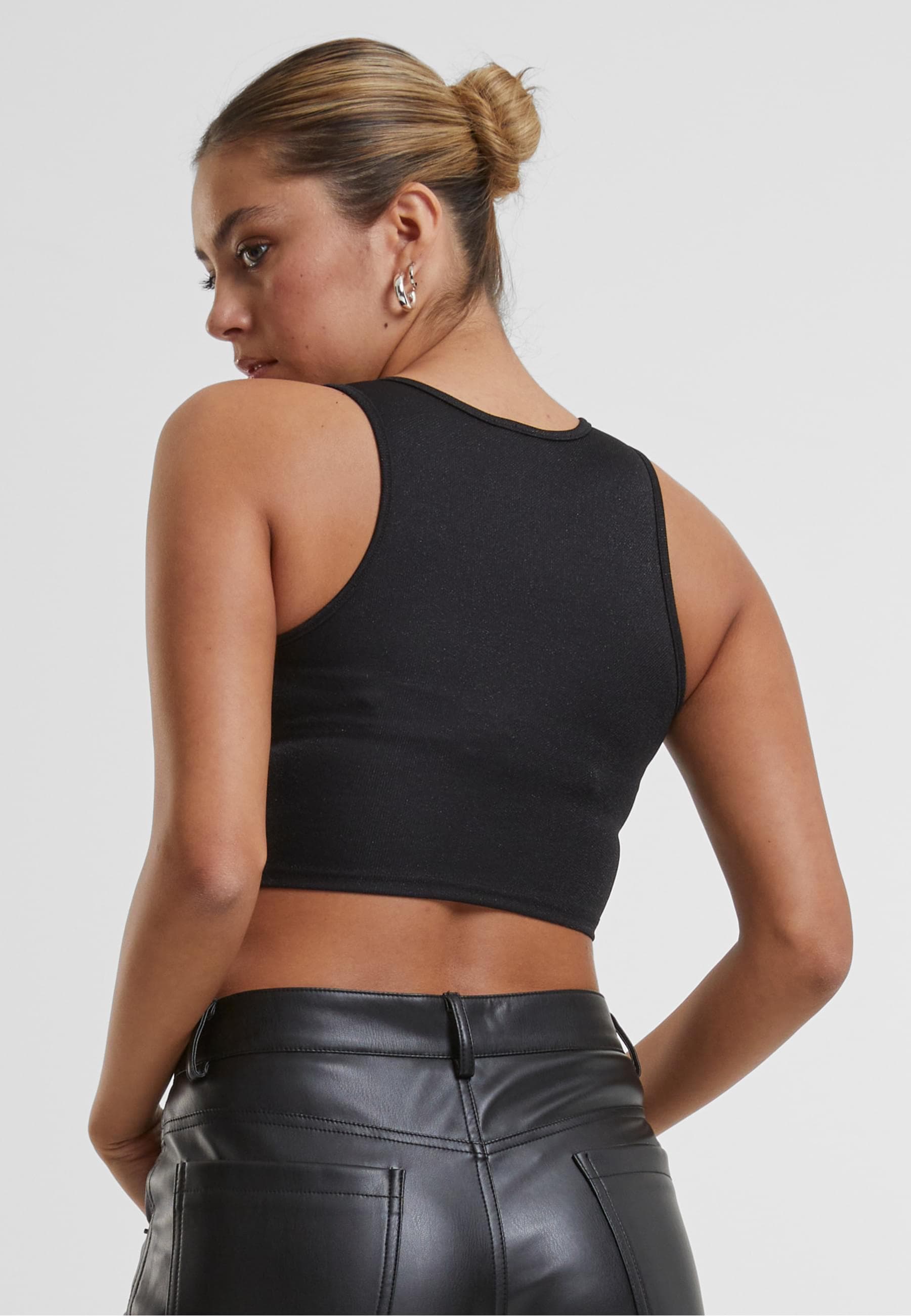 URBAN CLASSICS Muskelshirt »Urban Classics Ladies Glitter Cropped Top« 1 Stk.