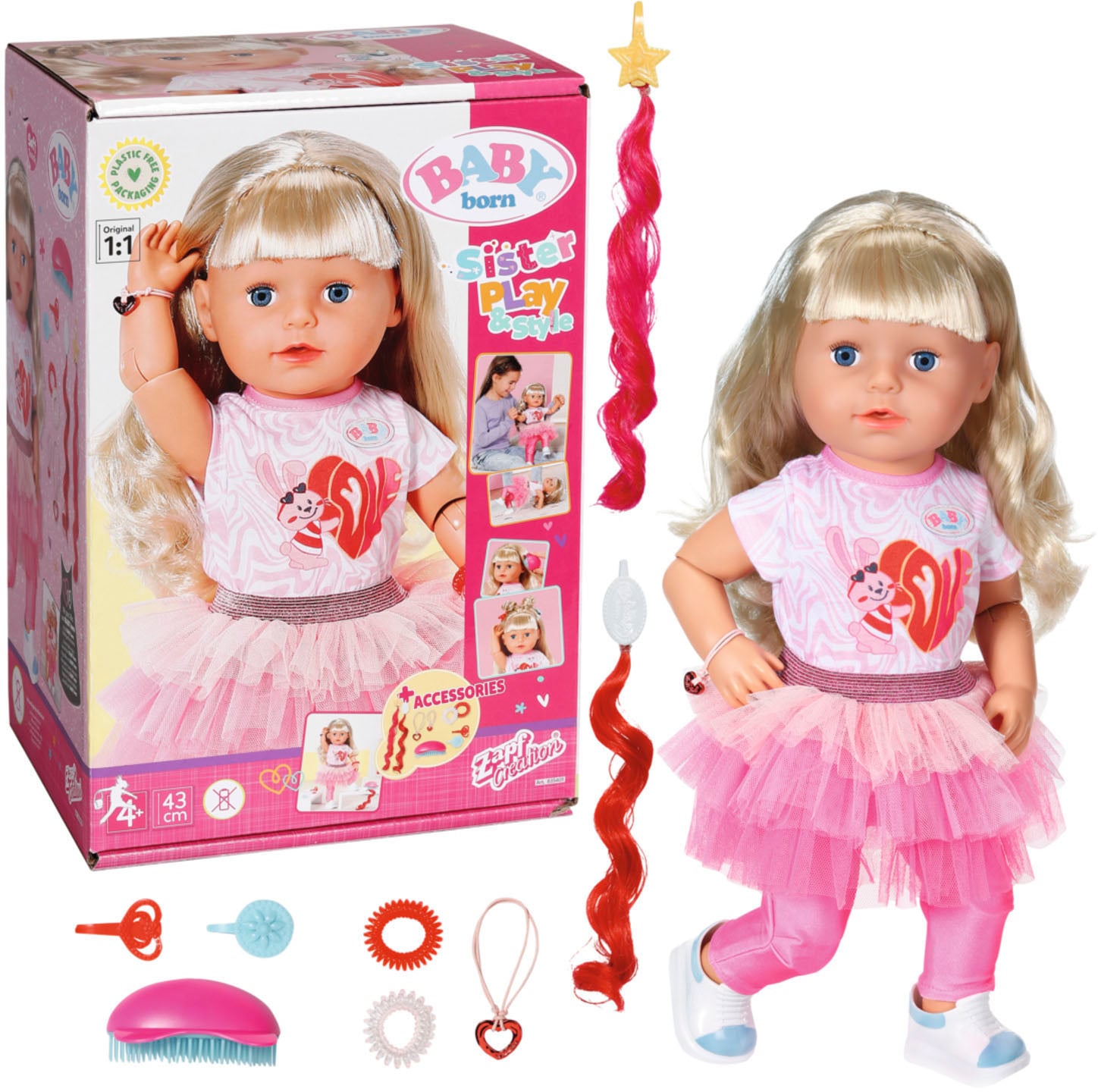 Baby Born Stehpuppe »Style&Play, Sister blond, 43 cm«