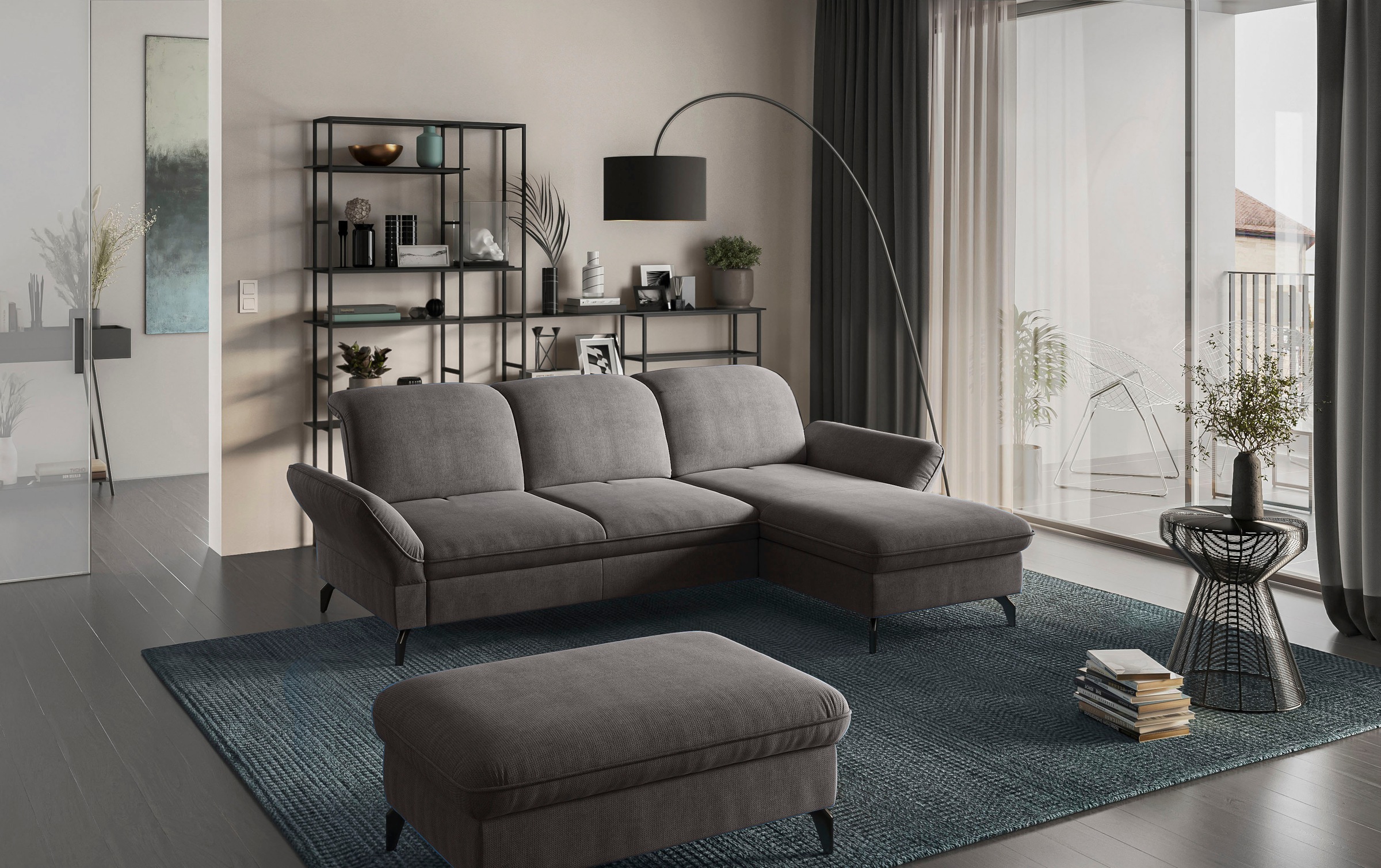 sit&more Ecksofa »Leandro L-Form«, Wahlweise mit Bett-, Kopfteil - und Arml günstig online kaufen