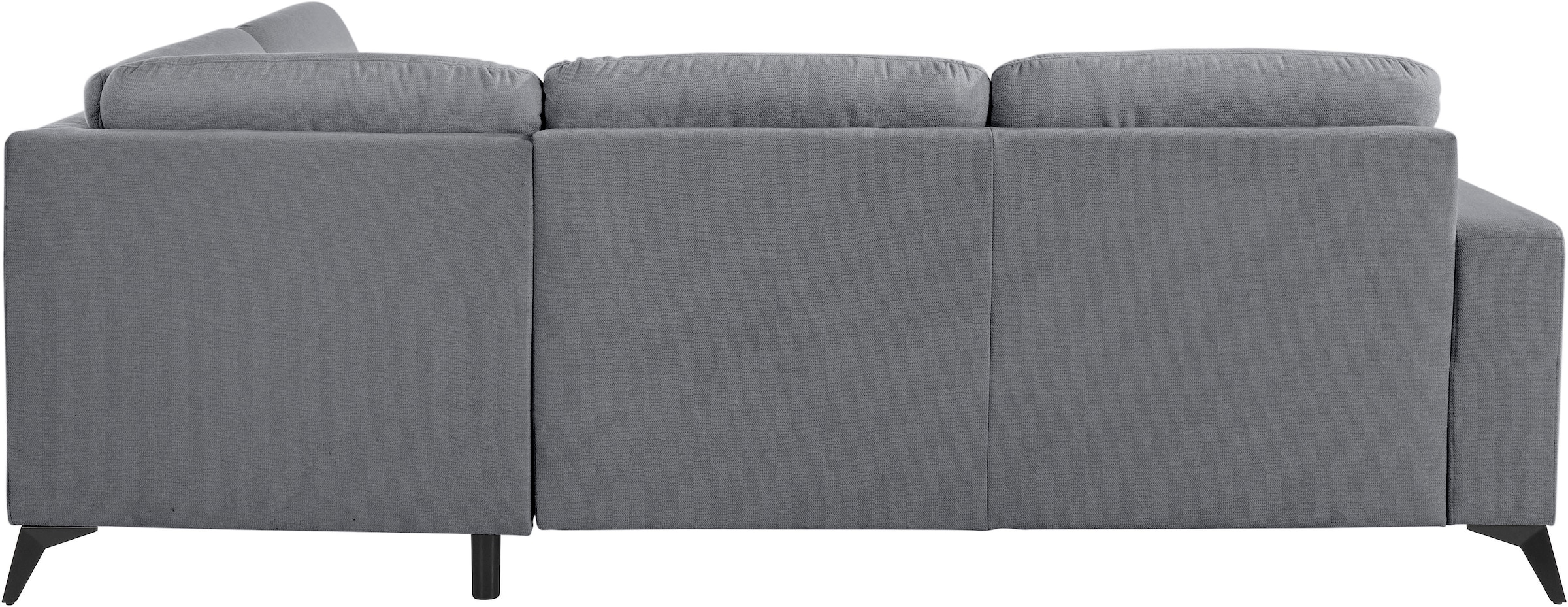 Places of Style Ecksofa »Lolland L-Form«, Wahlweise mit Bettfunktion und Stauraum, auch mit abwischbarem Bezug