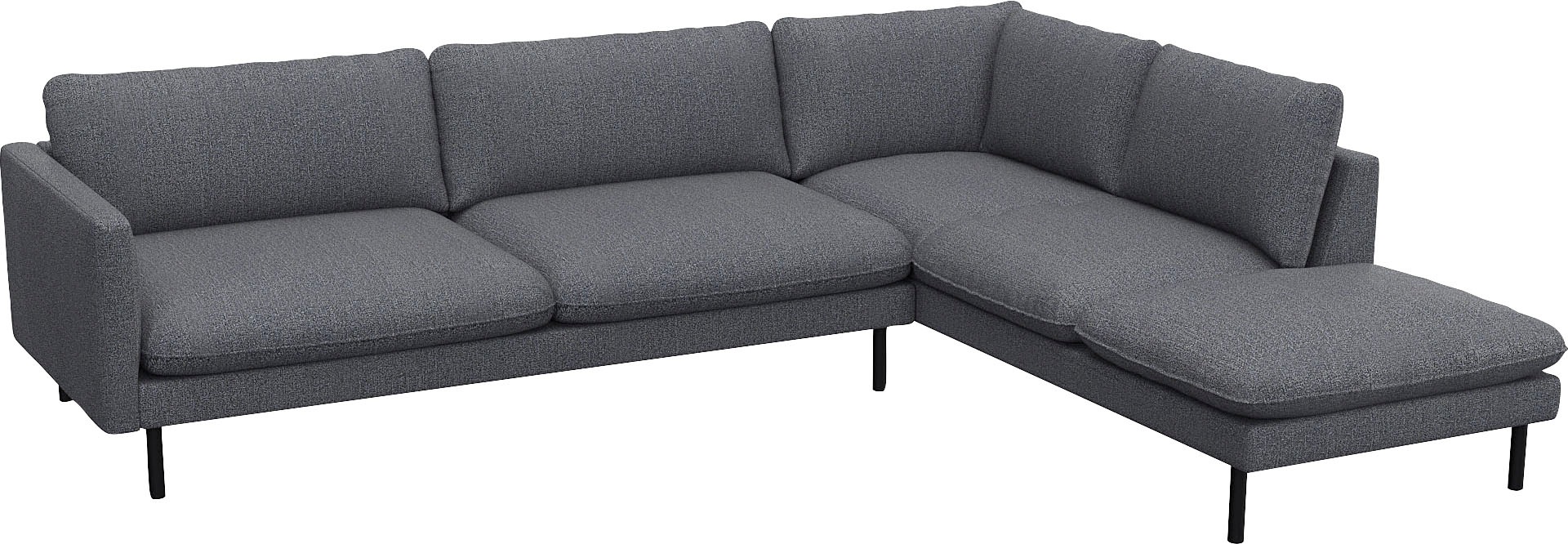 FLEXLUX Ecksofa »Bolzano, elegant und bequem, L-Form«, Sitzaufbau mit Kaltschaum & Stahl-Wellen, lose Sitz -& Rückenkissen