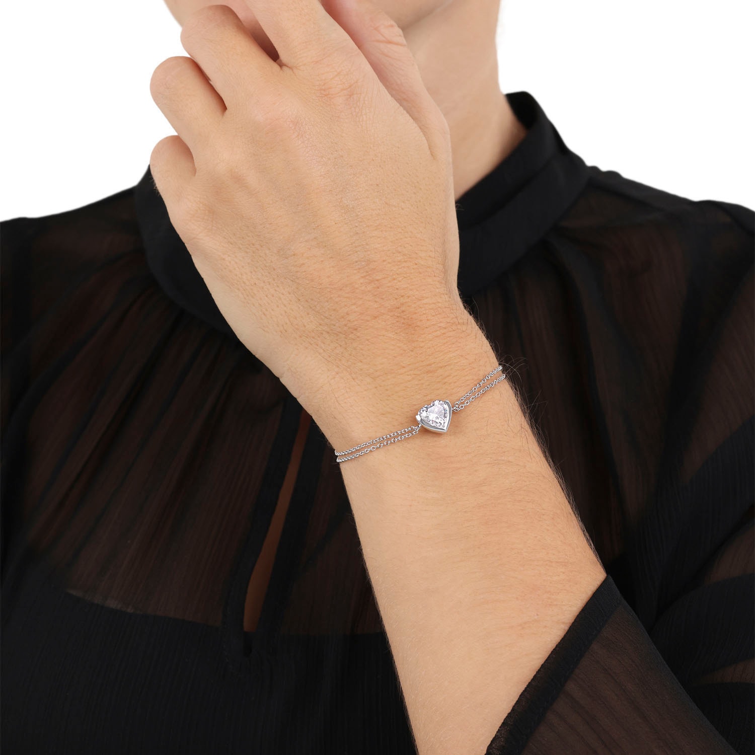 JOOP! Armband »Herz, 2039690«, mit Zirkonia (synth.)