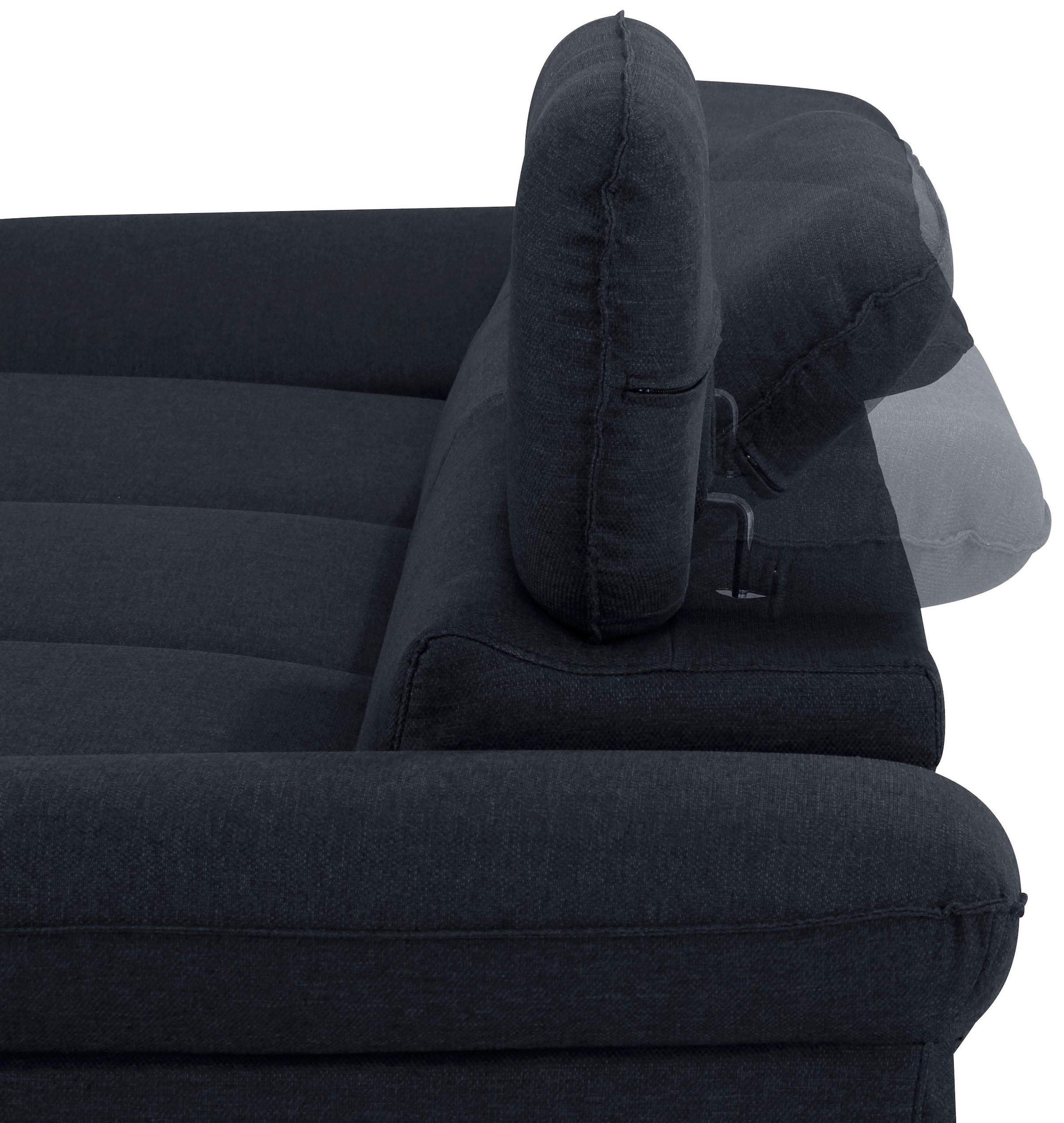 Home affaire Ecksofa »Pilot L-Form«, mit Kopfteilverstellung, wahlweise mit Bettfunktion & Bettkasten