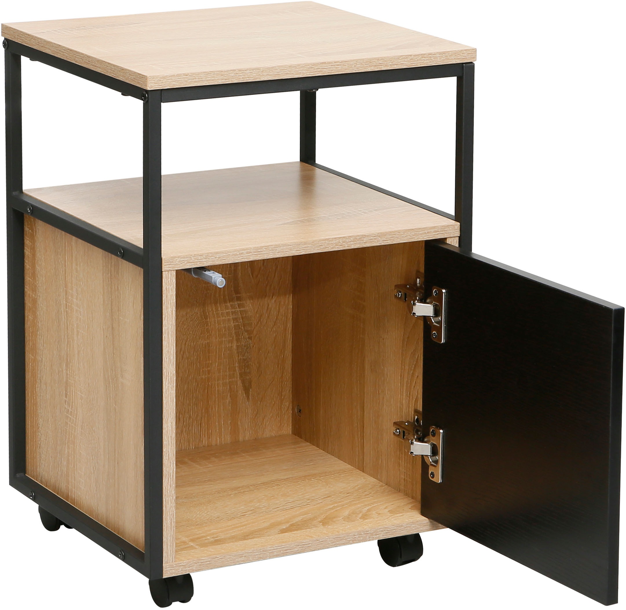 INOSIGN Rollcontainer »Korpo«, Metallgestell, Push-to-open, feststellbare Rollen, Breite 40 cm