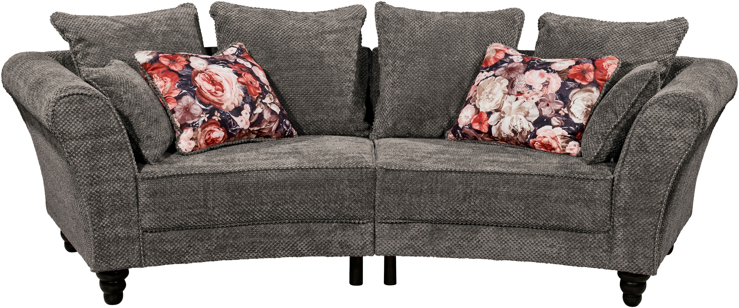 ED EXCITING DESIGN 3-Sitzer »Corinna«, Sofa mit 8 Kissen, gebogener Rücken günstig online kaufen