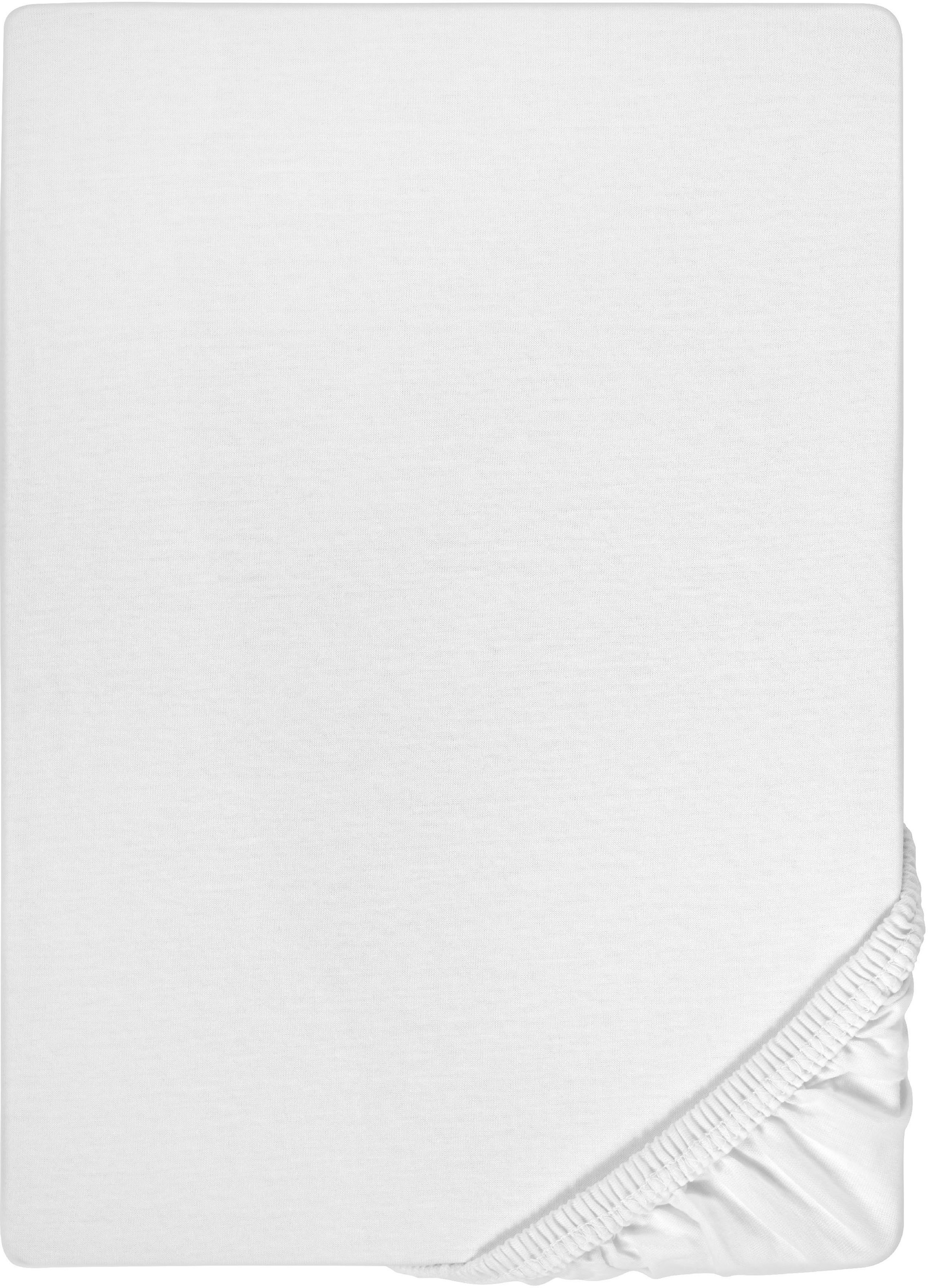 Biberna Spannbettlaken »Marc in Gr. 90x200, 140x200 oder 180x200 cm«, (1 St.), aus Baumwolle, für Matratzen bis 22 cm Höhe, Bettlaken, Spannbetttuch