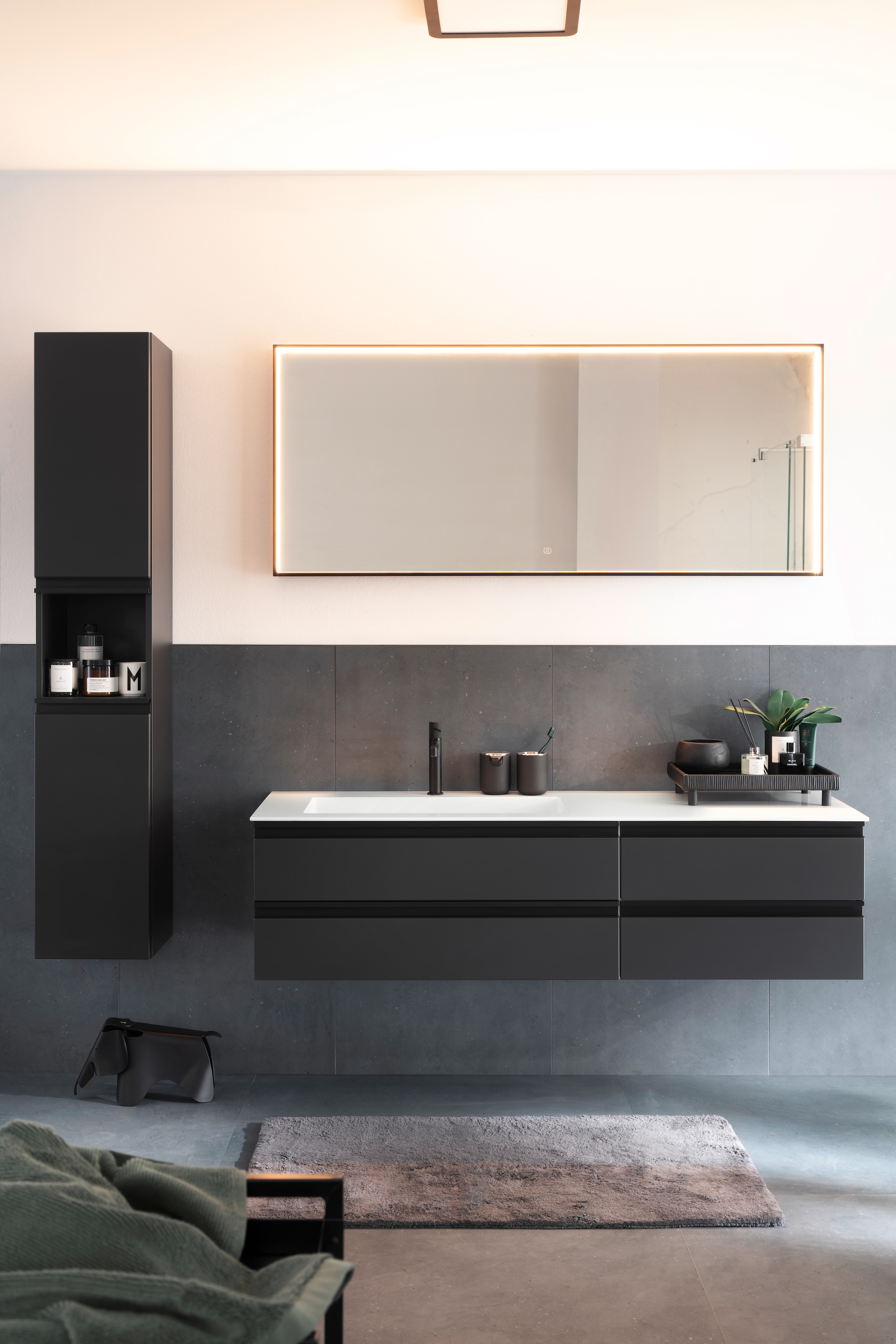 SCHÖNER WOHNEN-Kollektion Badematte »Bahamas  Uni« Höhe 30 mm fußbodenheizungsgeeignet beidseitig verwendbar