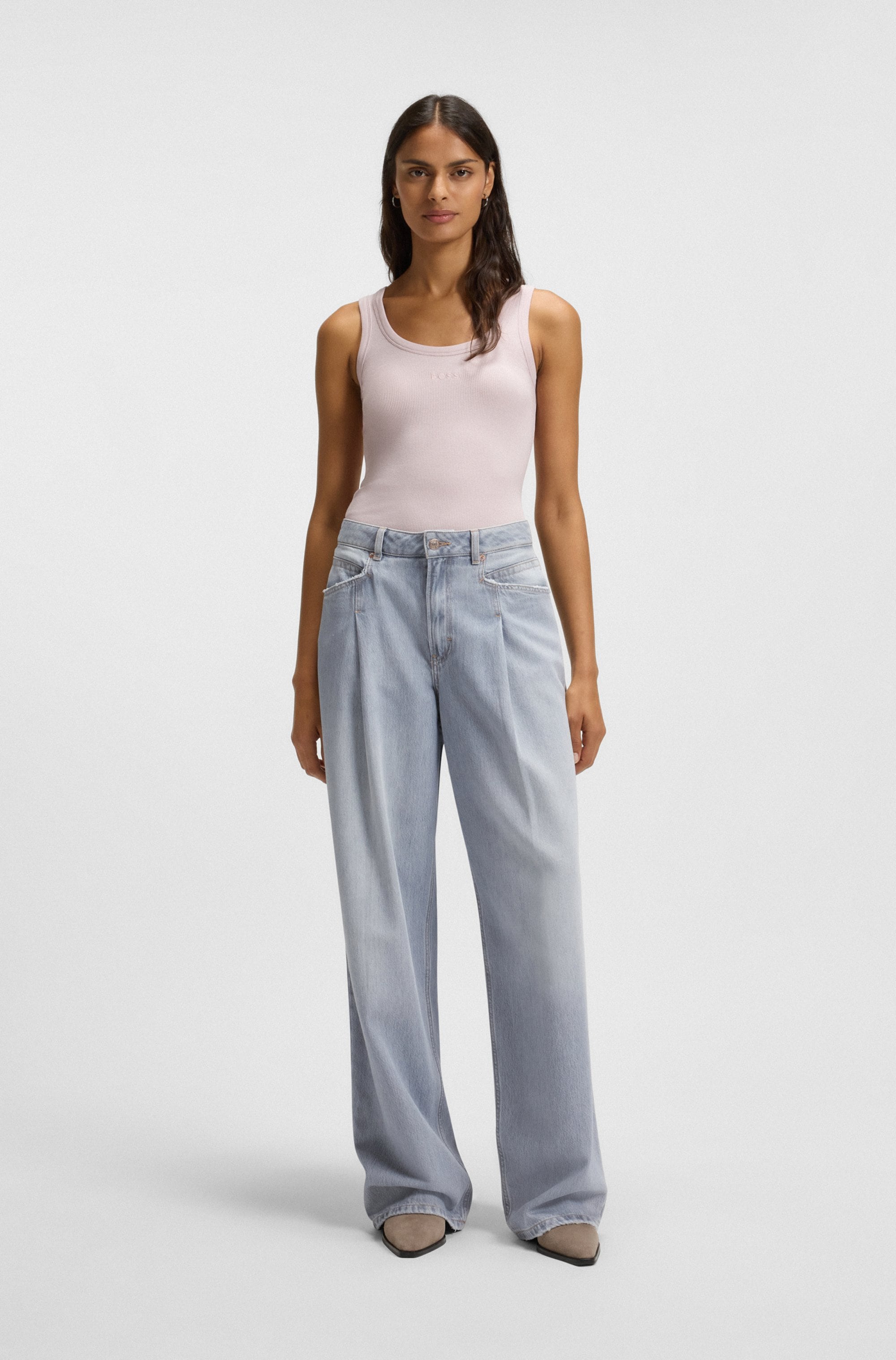 BOSS ORANGE Longtop »Ematite Premium Damenmode«, mit Rundhalsausschnitt