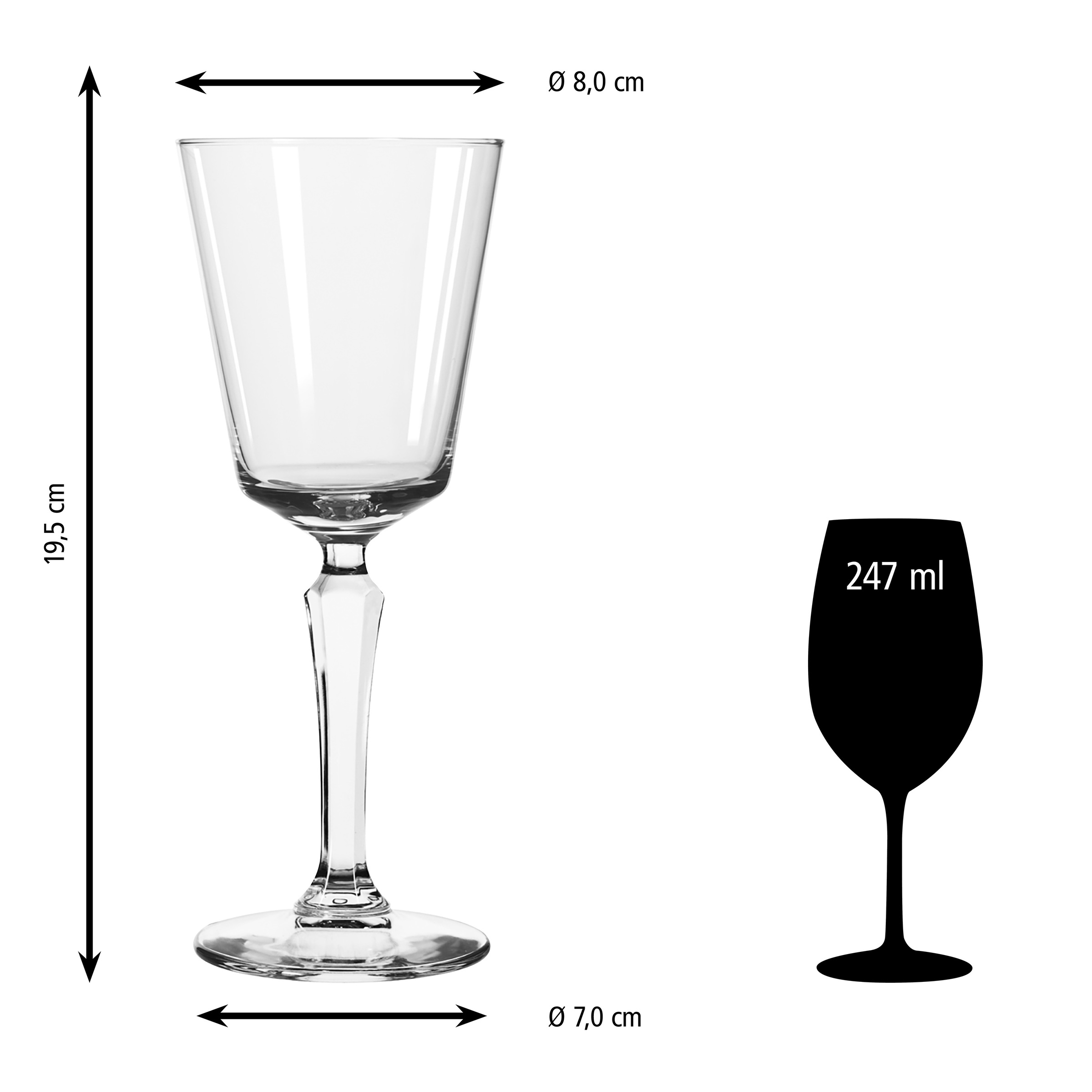 LIBBEY Weinglas »Libbey 12er Set -SPEAKEASY- im nostalgischen Charme« 247 ml, hochwertig verarbeitet, im modernen Design