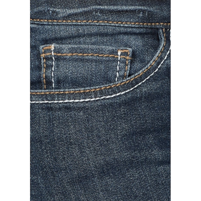 Arizona Bootcut-Jeans »mit Kontrastnähten«, Mid Waist im Online-Shop kaufen