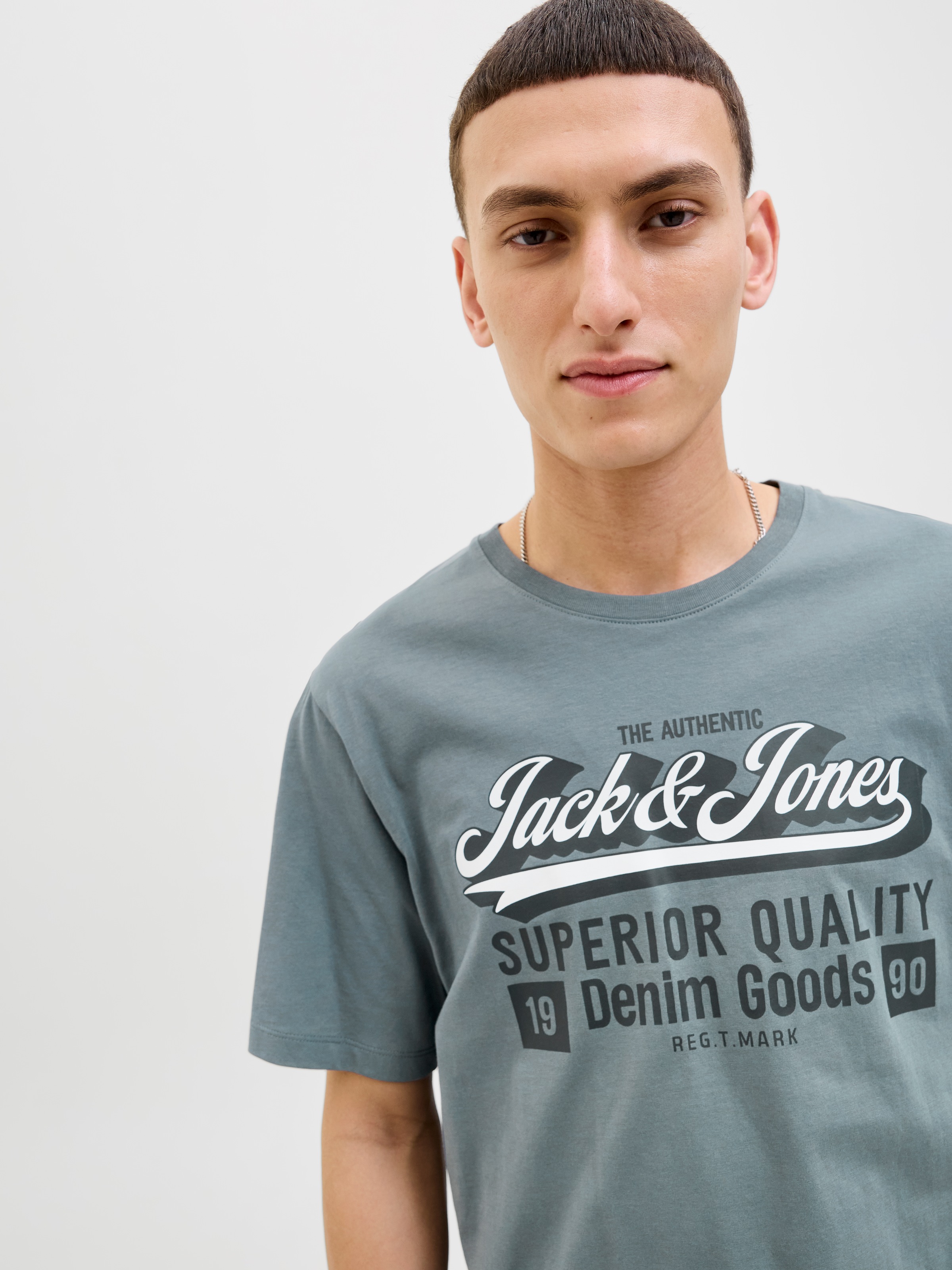 Jack & Jones Rundhalsshirt »JJELOGO TEE SS O-NECK 2 COL AW25 SN«
