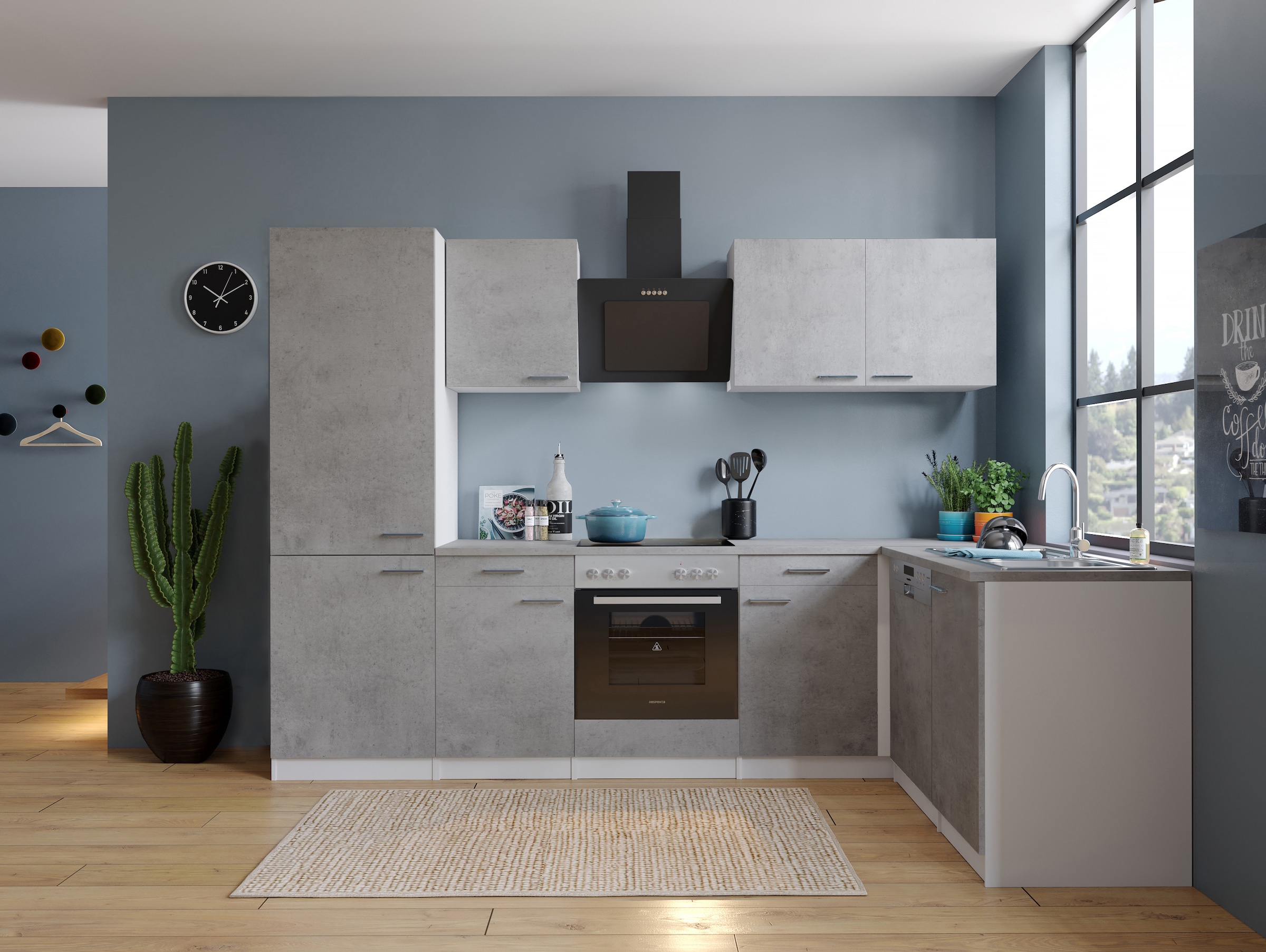 RESPEKTA Winkelküche »Malia« Breite 280 cm, 85 cm Arbeitshöhe, in exklusiver Konfiguration für OTTO