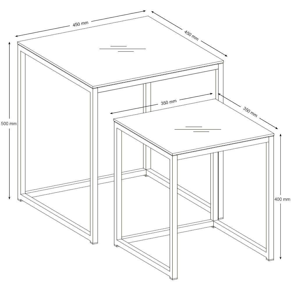 ACTONA GROUP Satztisch »Alina«, (Set, 2 St., 2tlg. Set), Sicherheits-Klarglasplatte