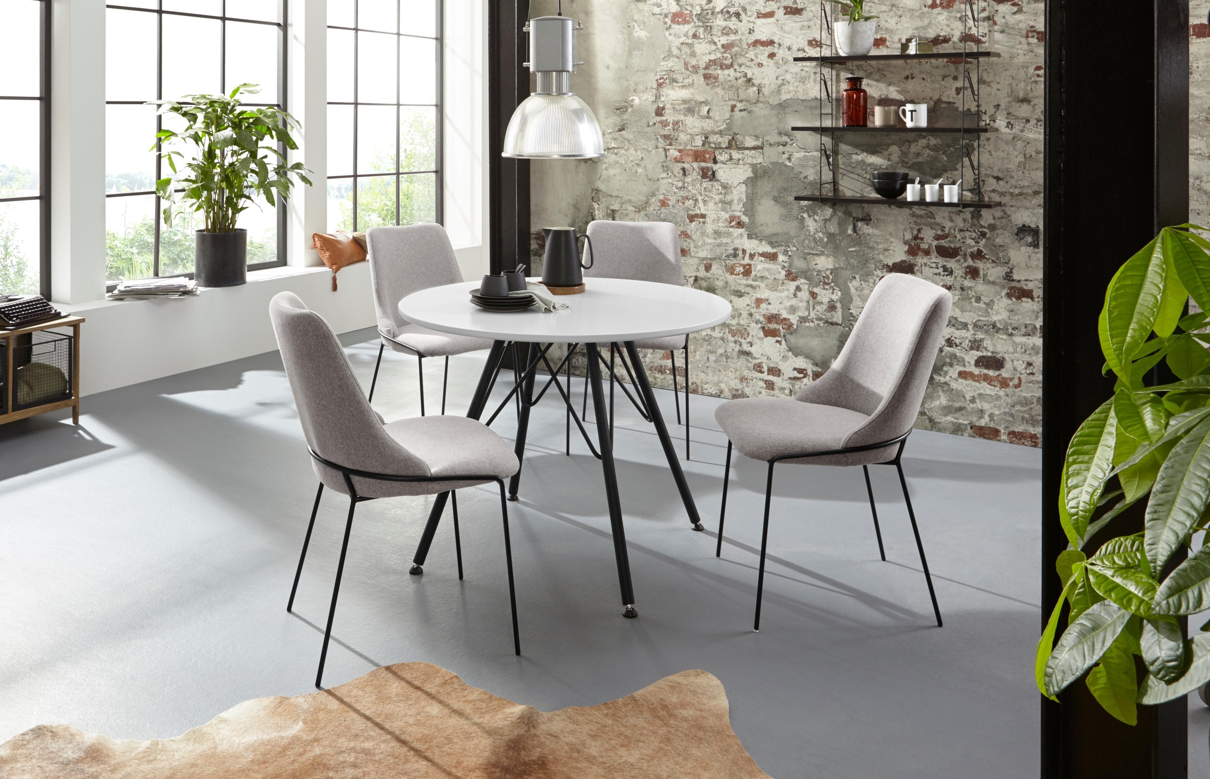 Homexperts Esszimmerstuhl »Carina«, (Set), 2 St., Webstoff, Bezug aus Webstoff