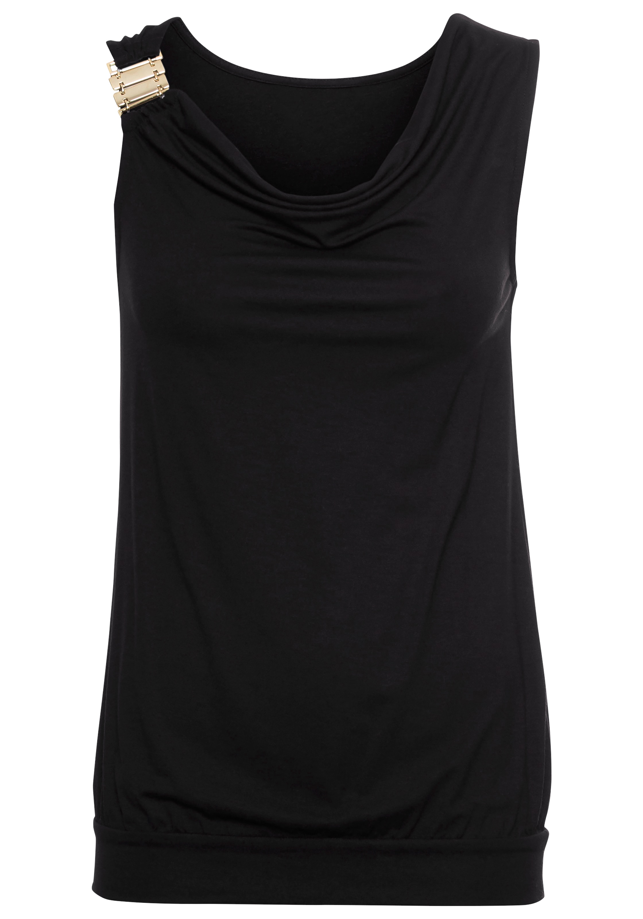 Melrose Shirttop, mit goldfarbener Schnalle