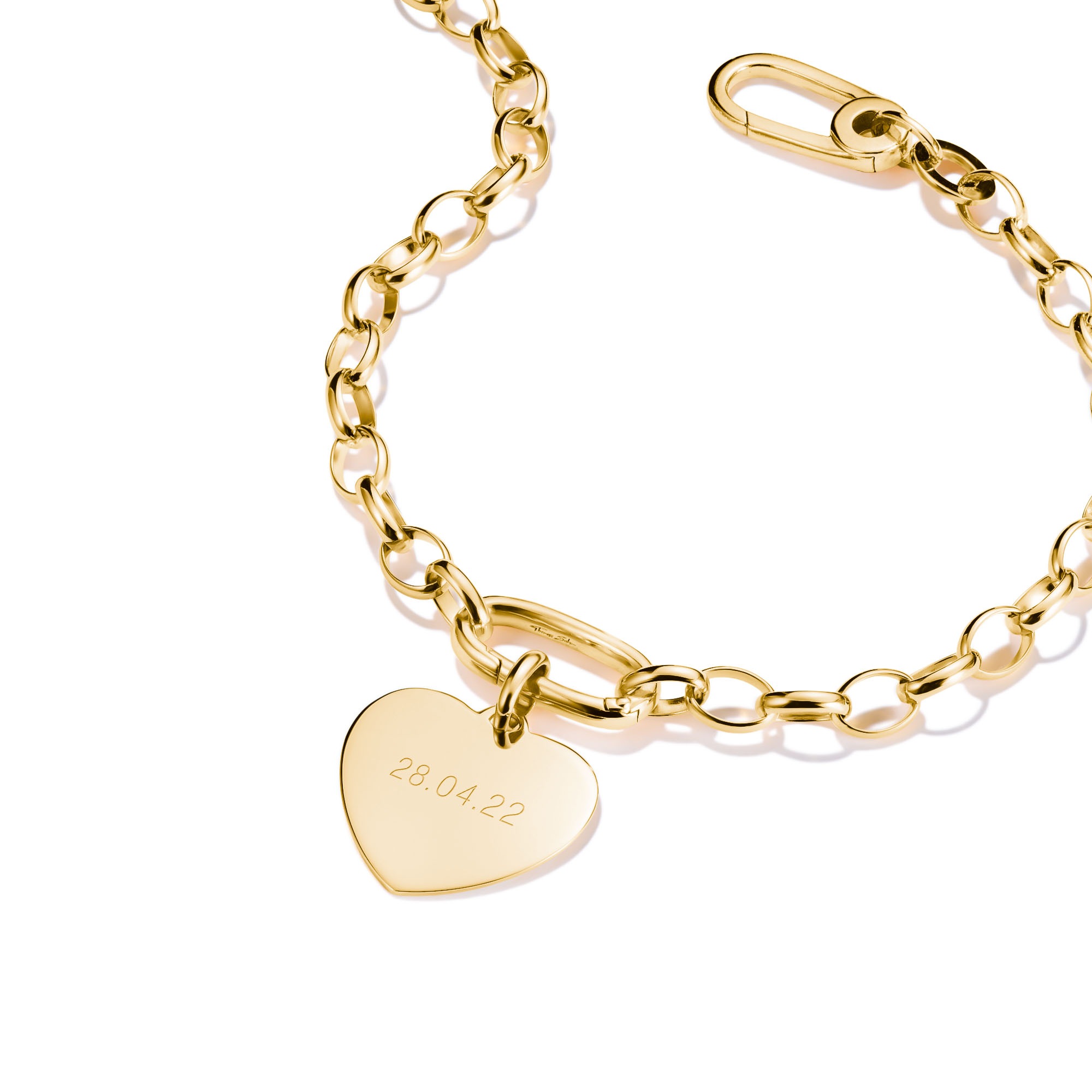 THOMAS SABO Charm Herz »Charm Herz groß - Connect, CC1274-001-21, CC1274-413-39«