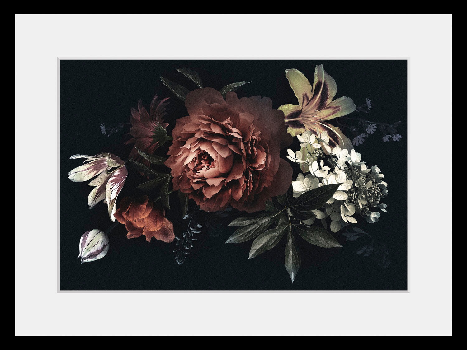 queence Bild »Rose«, (1 St.), HD Premium Poster-Druck inkl. Holzrahmen günstig online kaufen