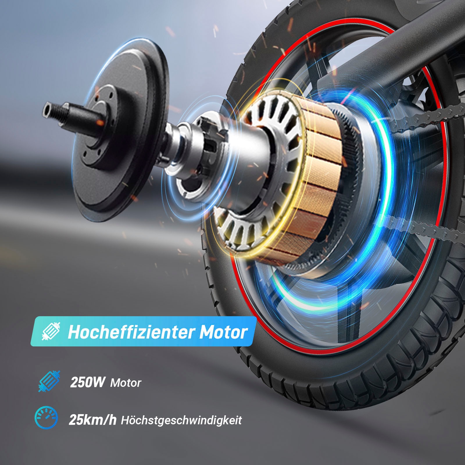 DYU »DYU D3S« Mittelmotor 250 W Packung, 