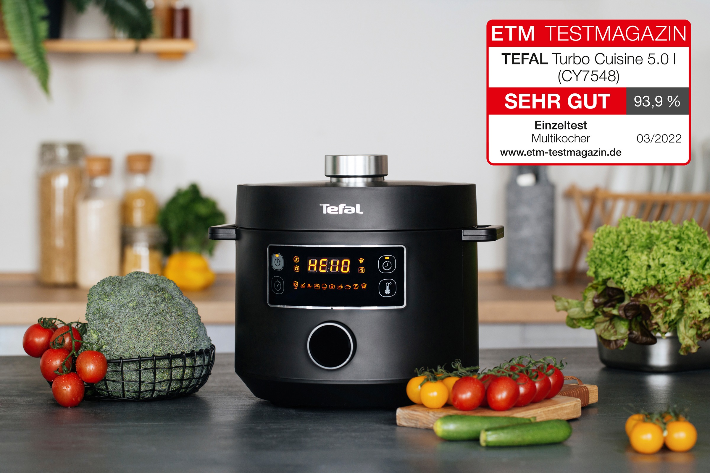 Tefal Multikocher »CY7548 Turbo Cuisine«, elektrischer Schnellkochtopf, 10 günstig online kaufen