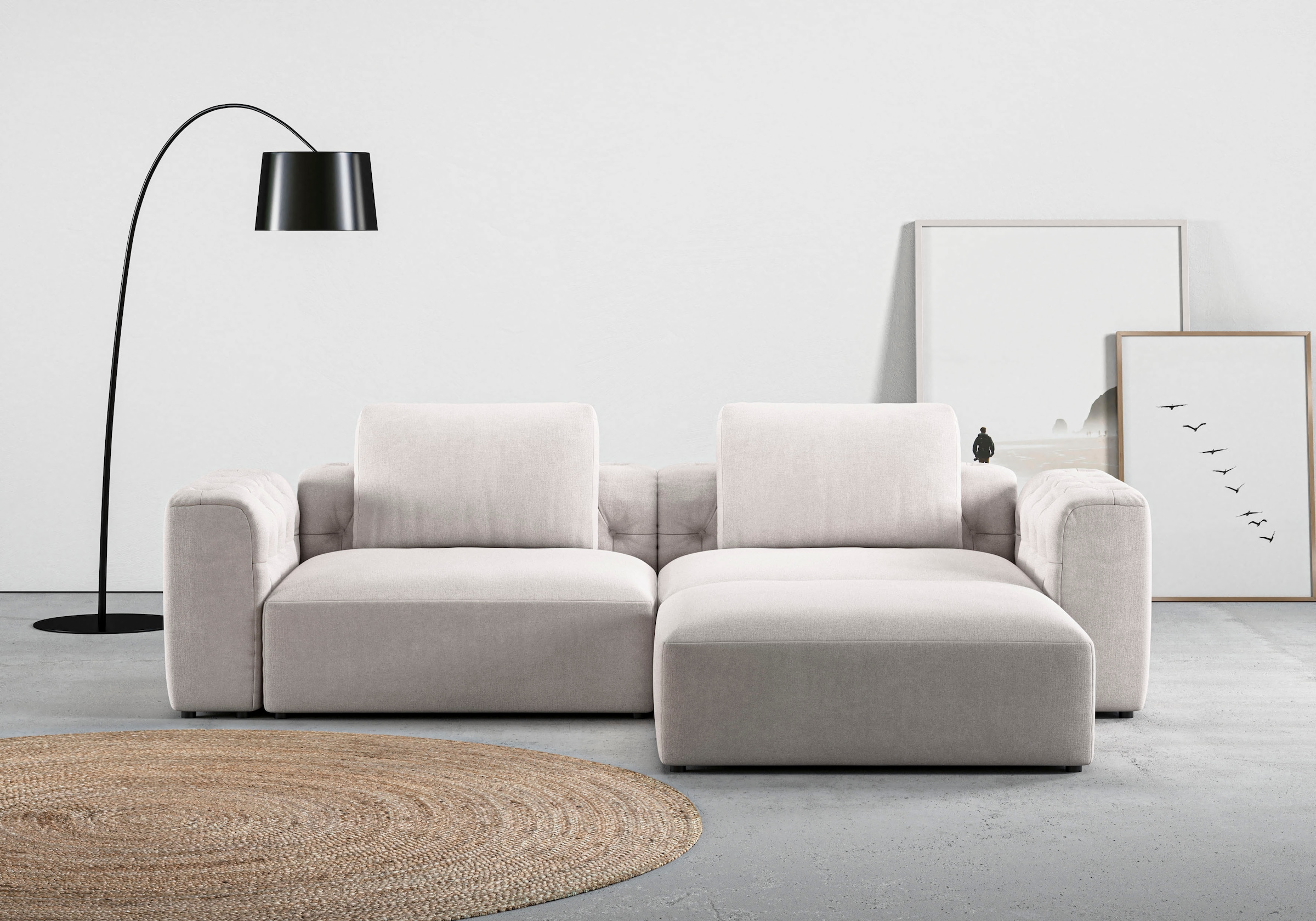 RAUM.ID Ecksofa »Cushid L-Form«, Modulset, bestehend aus 3 Teilen günstig online kaufen