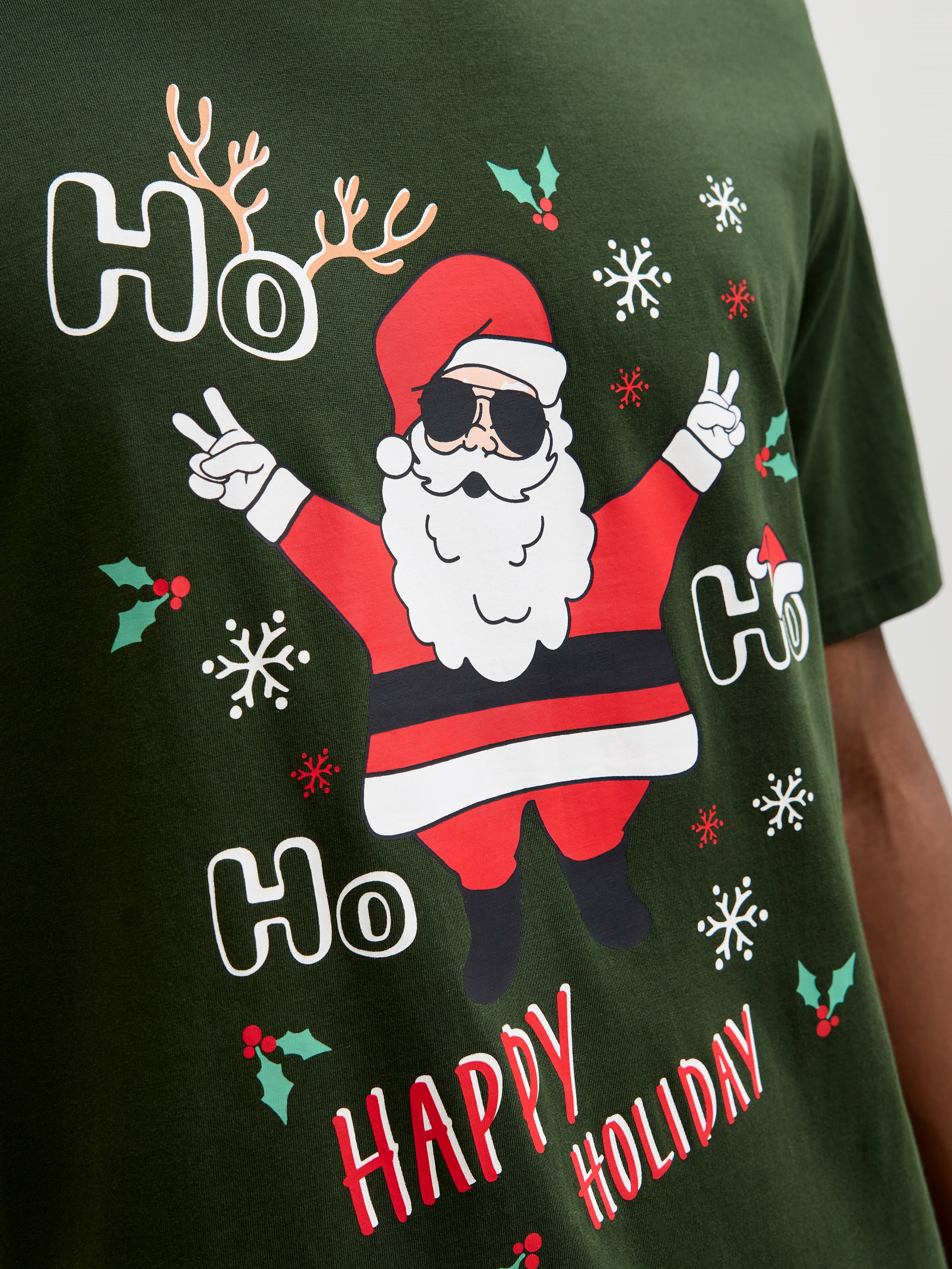 Jack & Jones PlusSize Kurzarmshirt »JJCHRISTMAS TEE SS CREW NECK PLS«