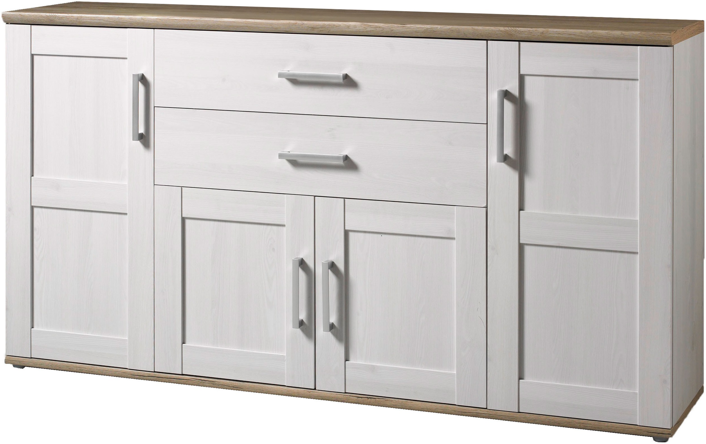 HBZ Sideboard »Romance im Landhaustil, Wohnzimmerschrank BxHxT 186x100x46 cm«, (1 St.), Landhaustil, Wohnzimmerschrank in Sibiu Lärche NB