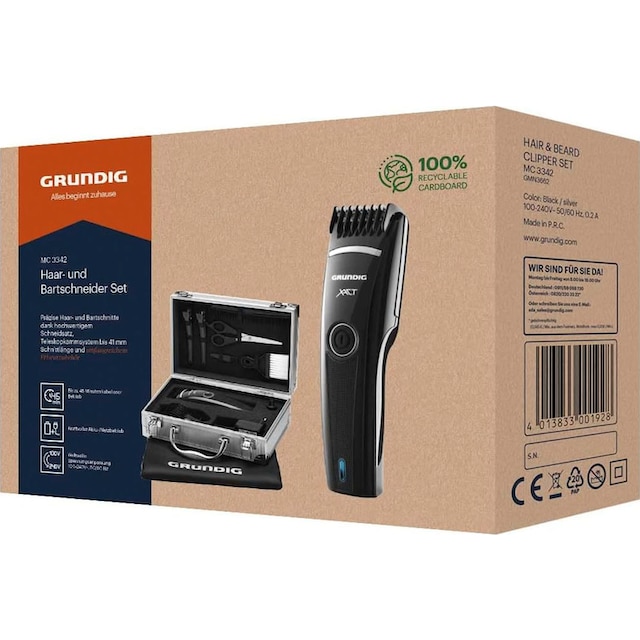 Grundig Haar- und Bartschneider »MC 3342«, 2 Aufsätze, Schneidsatz  hygienisch abwaschbar im Online-Shop kaufen