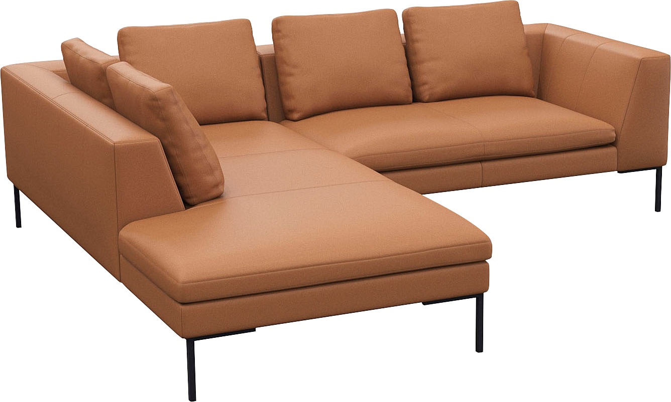FLEXLUX Ecksofa »Loano, superbequemer Sitzkomfort durch Kaltschaum im Sitz, günstig online kaufen
