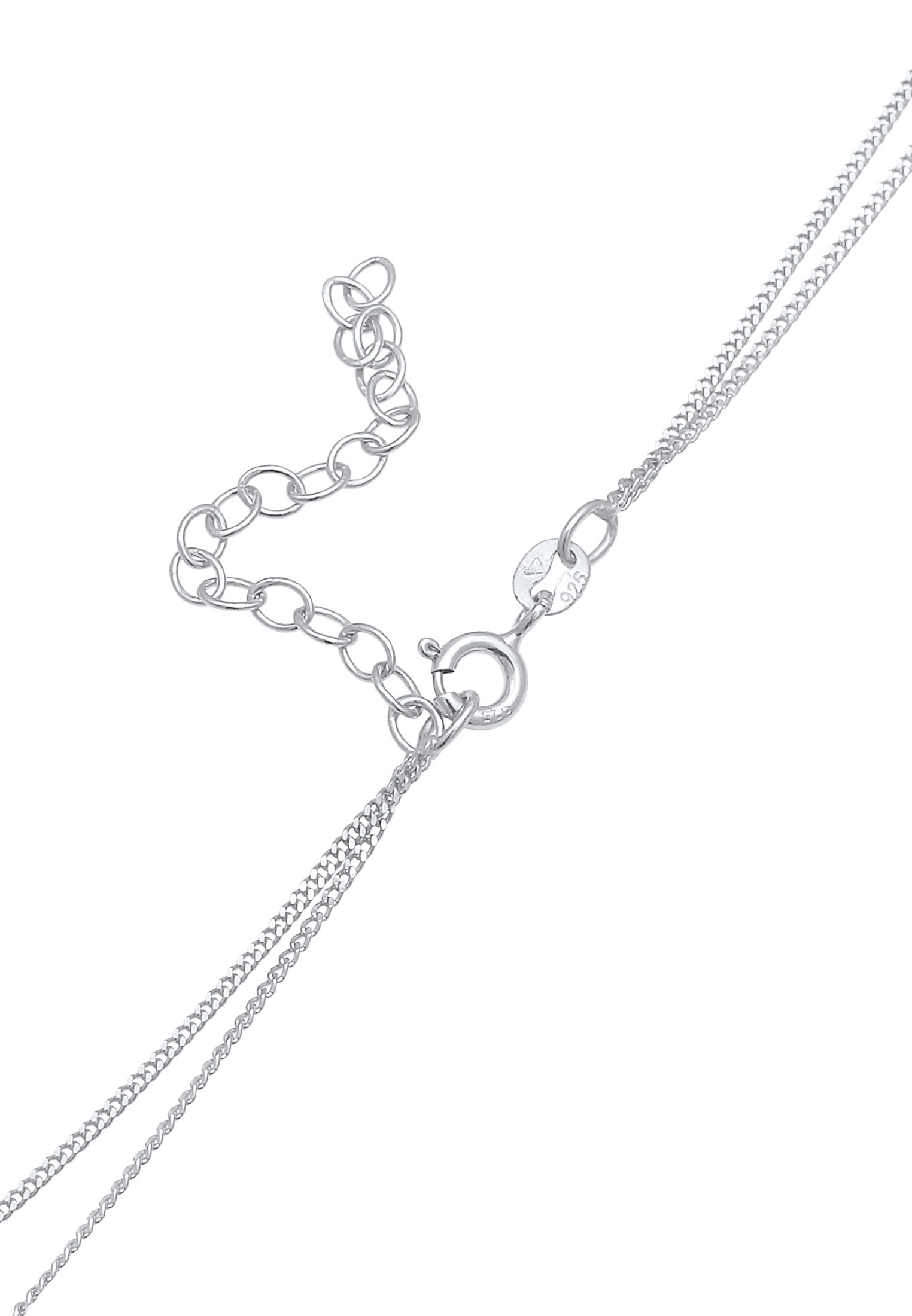 Elli Gliederkette »Layer Zirkonia Kreuz Glaube 925 Silber«