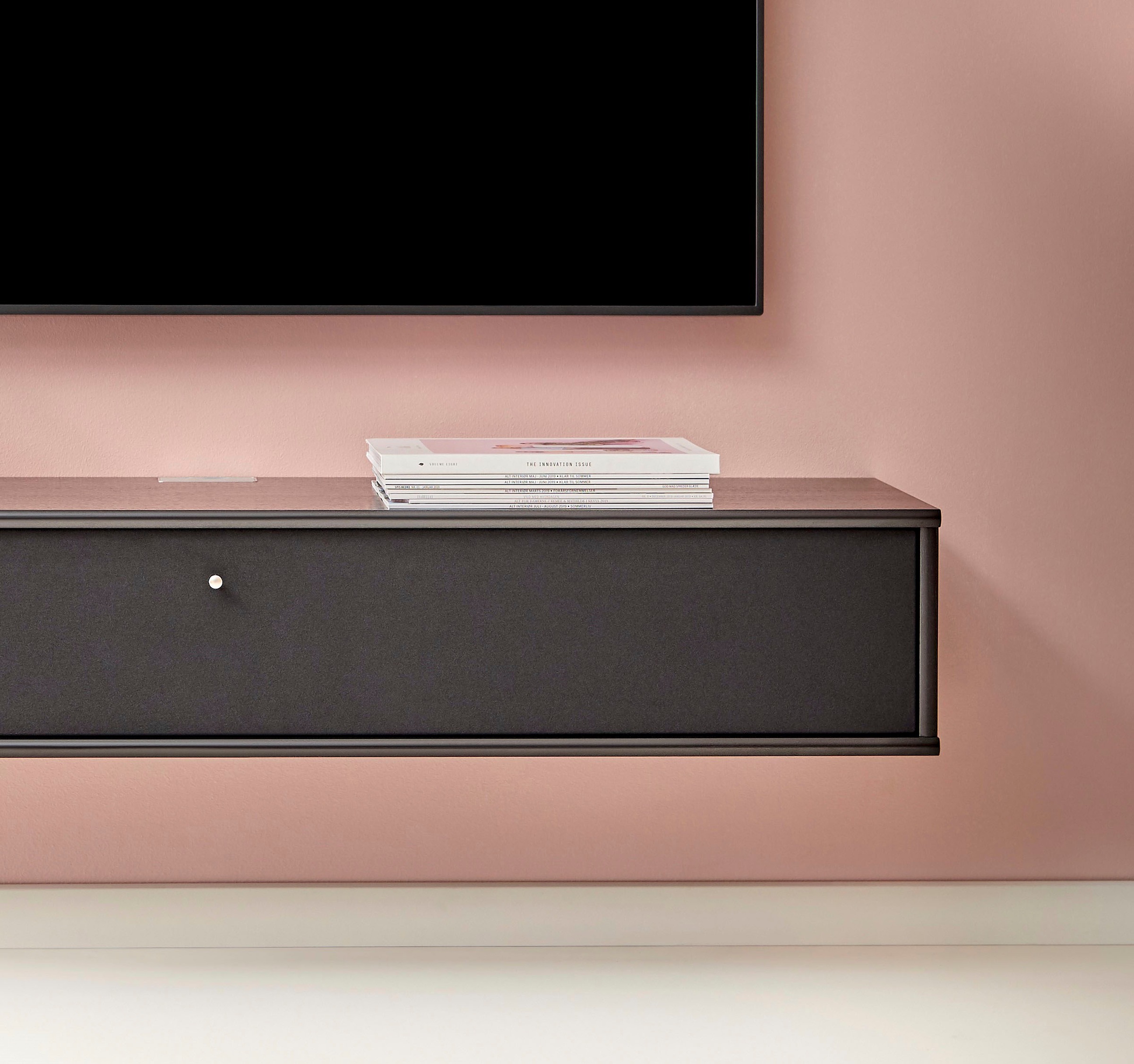 Hammel Furniture TV-Board »Mistral Fernsehschrank, Medienmöbel, Hängend«, mit Klapptür mit Akustikstoff, Lowboard, Breite: 133 cm