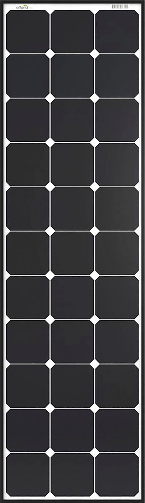 offgridtec Solarmodul »SPR-120 120W SLIM 12V High-End Solarpanel«, extrem wiederstandsfähiges ESG-Glas