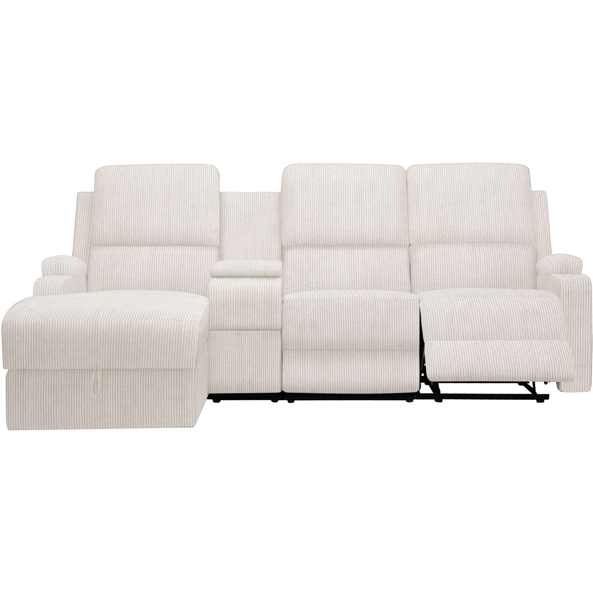 Home affaire Ecksofa »NAPORI Multimediasofa, 3er Kinosessel XXL, L-Form, Cord«, Kinosofa mit Relaxfunktion, Getränkehalter, Staufach und Staukasten