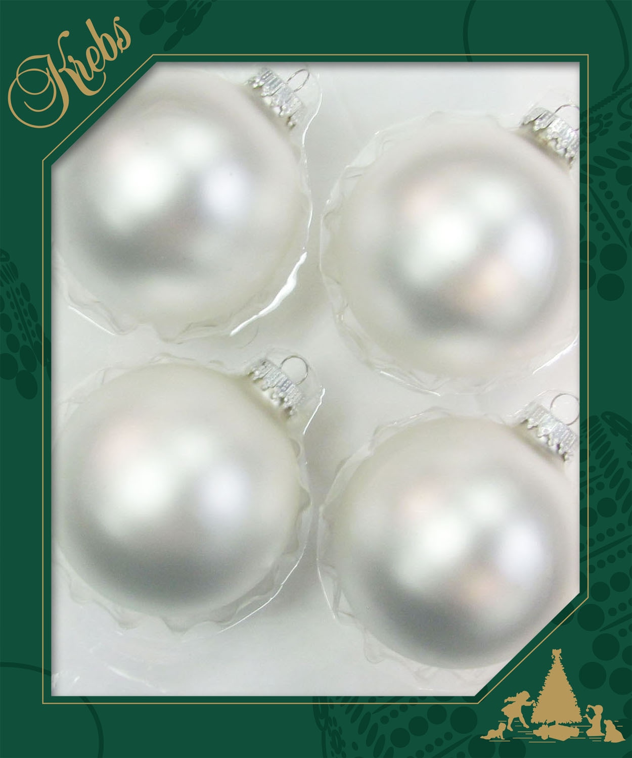 Krebs Glas Lauscha Weihnachtsbaumkugel »CBK78201, Weihnachtsdeko, Christbaumschmuck, Christbaumkugeln Glas«, (Set, 4 St.)