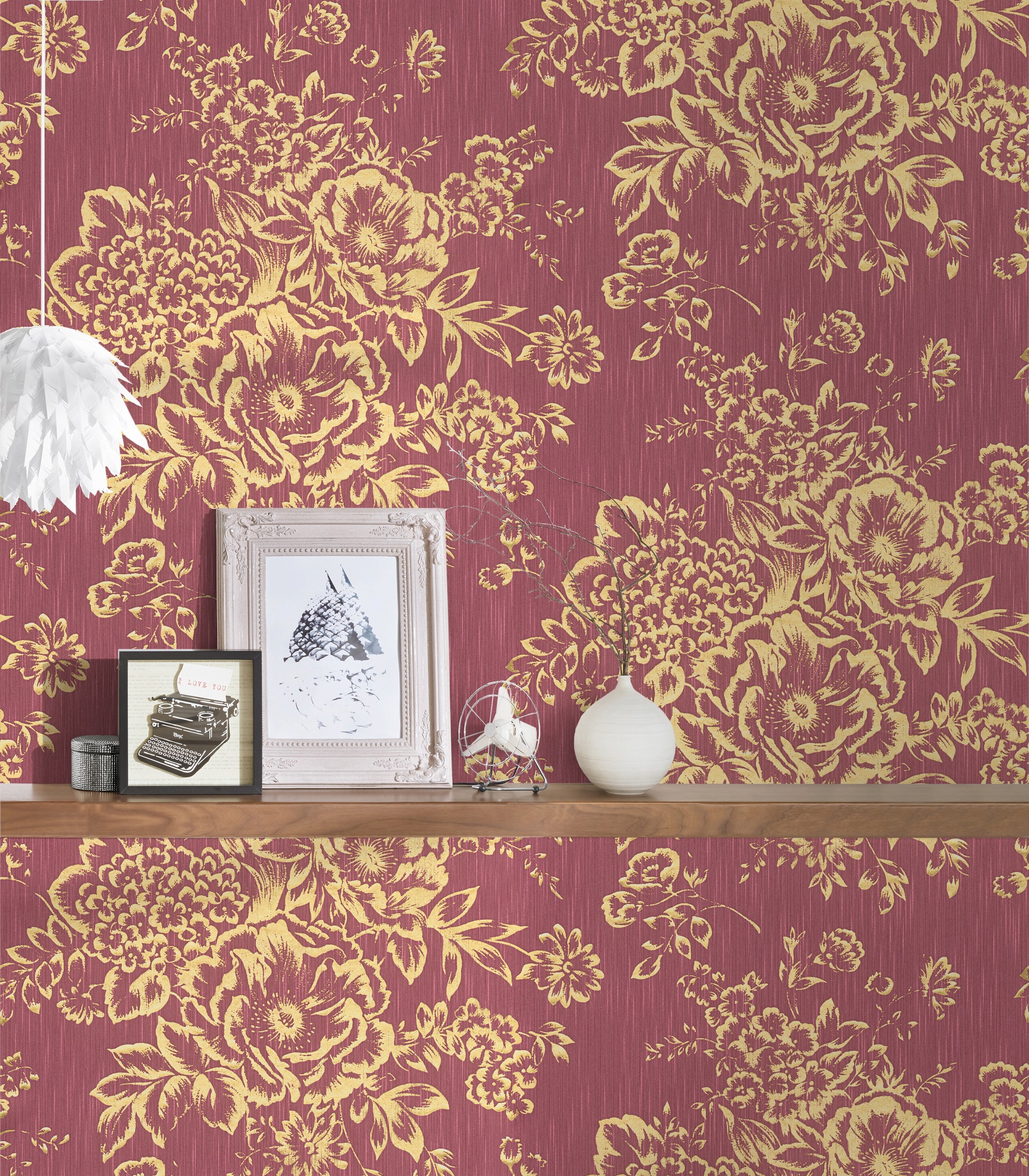 Architects Paper Textiltapete »Metallic Silk«, floral-matt-glänzend, Barocktapete Tapete Blumen