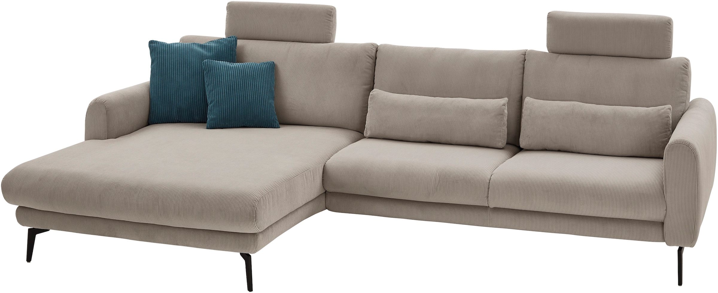 Die PlanBar Ecksofa »MP-IN23147 L-Form«, (2 St.), Kaltschaumpolsterung, softer Sitz & verstellbare Kopfstützen