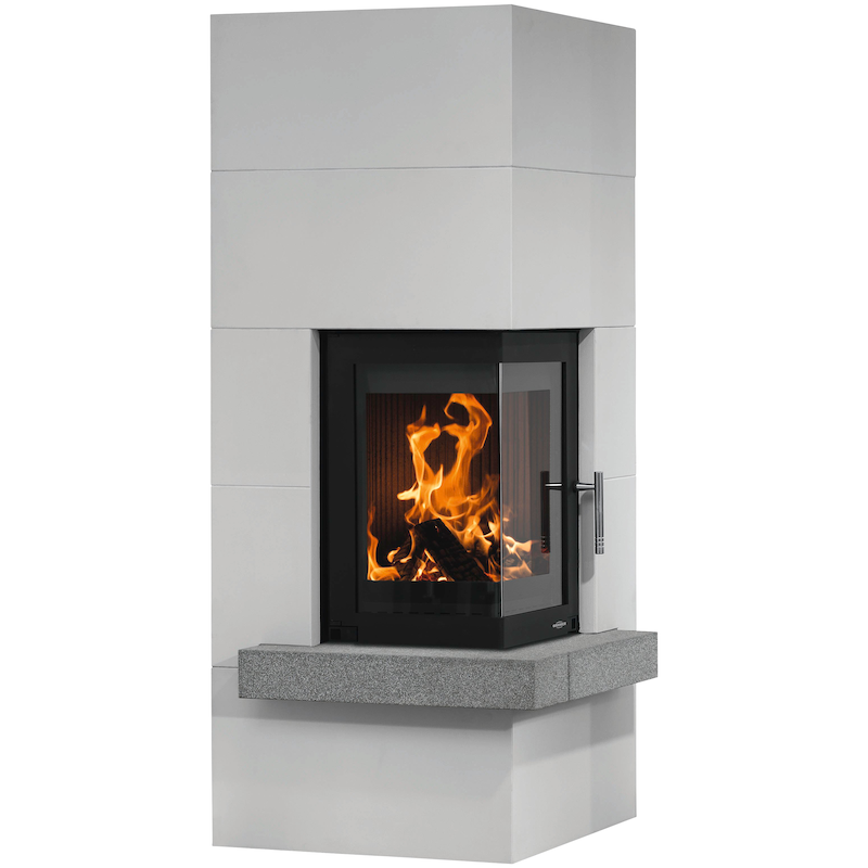 ORANIER Kaminbausätze »Club Sims« Komplett-Set, 2 Stk. tlg. Naturstein, grau schwarz-grau Kompletter Kaminbausatz