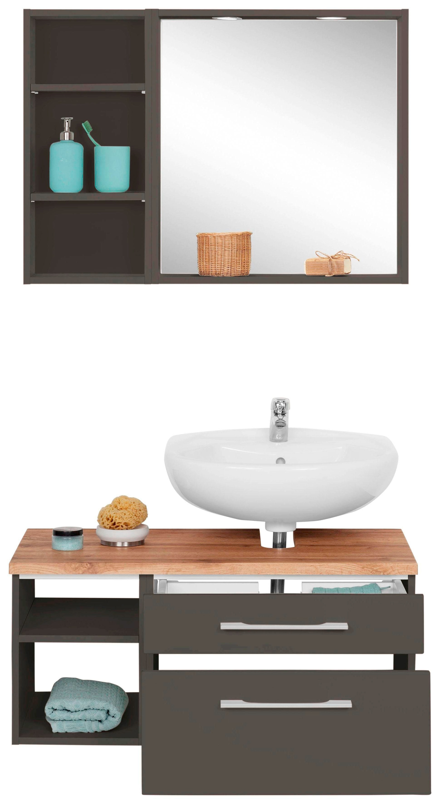 welltime Badmöbel-Set »Davos« 3 Stk. tlg. günstig online kaufen